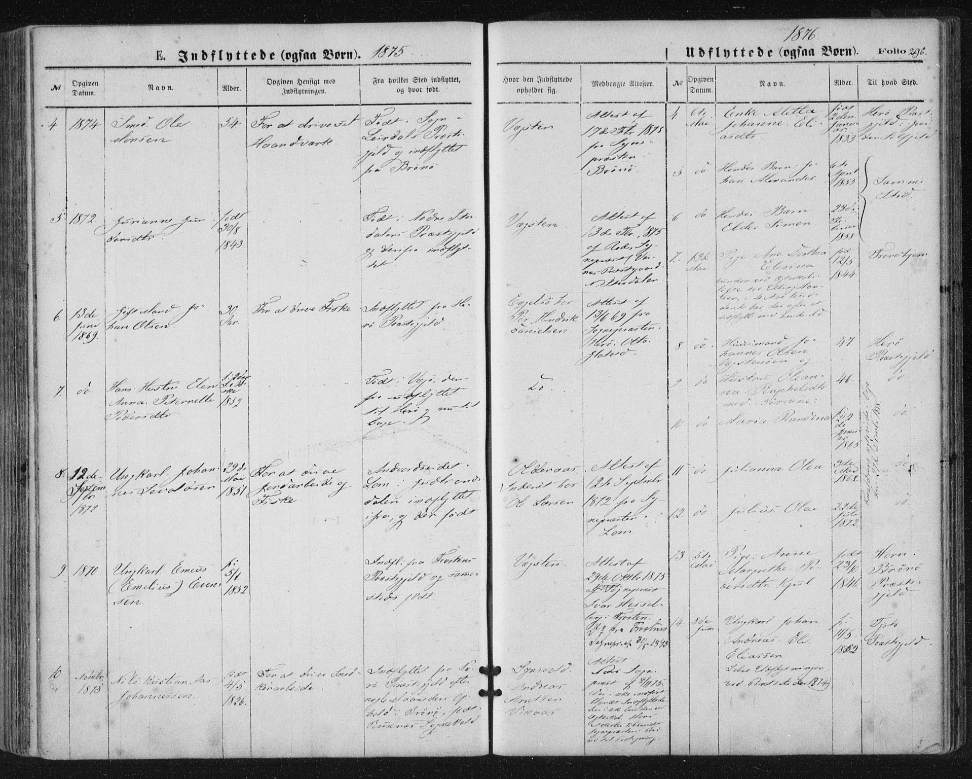 Ministerialprotokoller, klokkerbøker og fødselsregistre - Nordland, SAT/A-1459/816/L0241: Parish register (official) no. 816A07, 1870-1885, p. 296