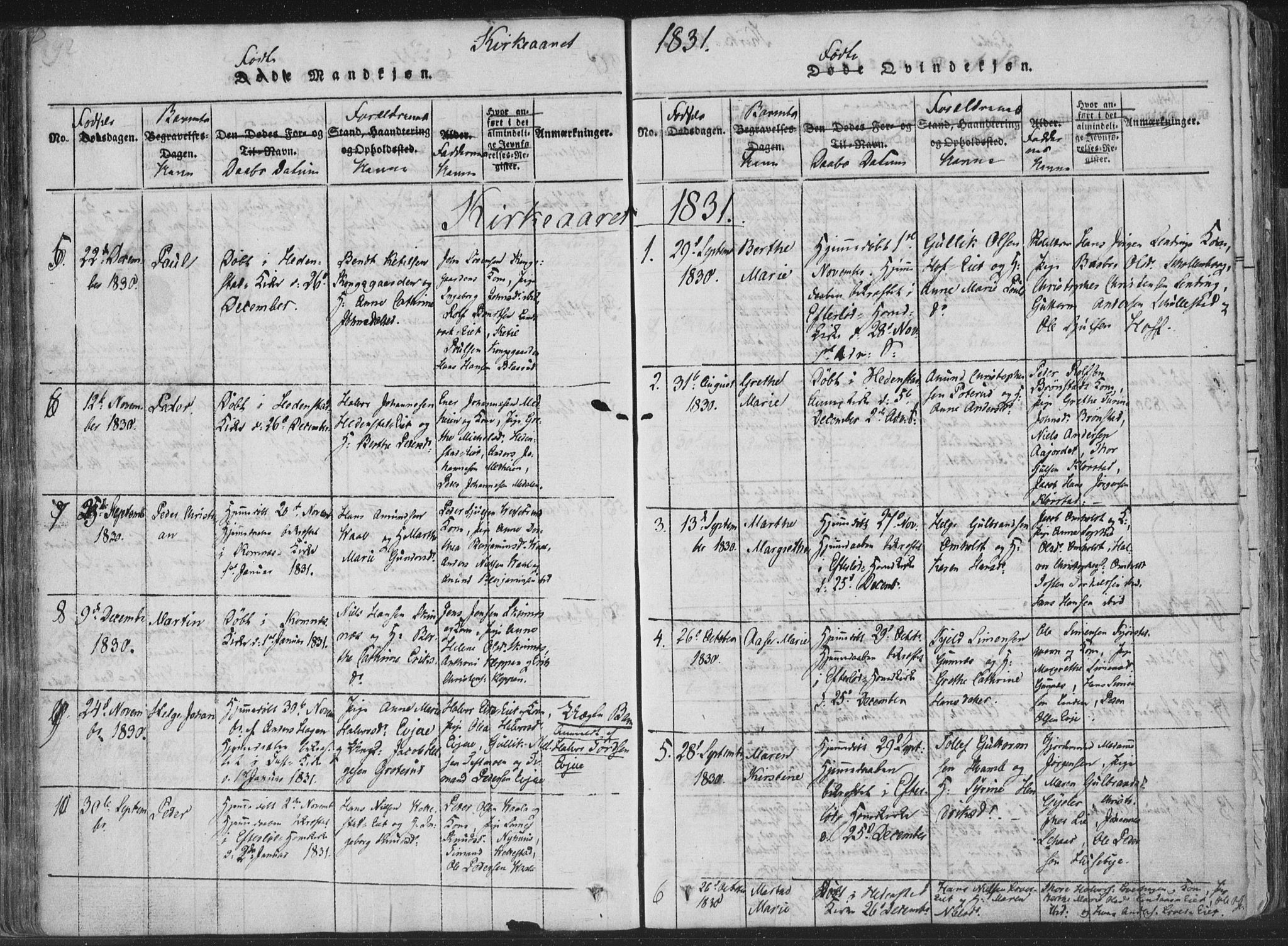 Sandsvær kirkebøker, SAKO/A-244/F/Fa/L0004: Parish register (official) no. I 4, 1817-1839, p. 292-293