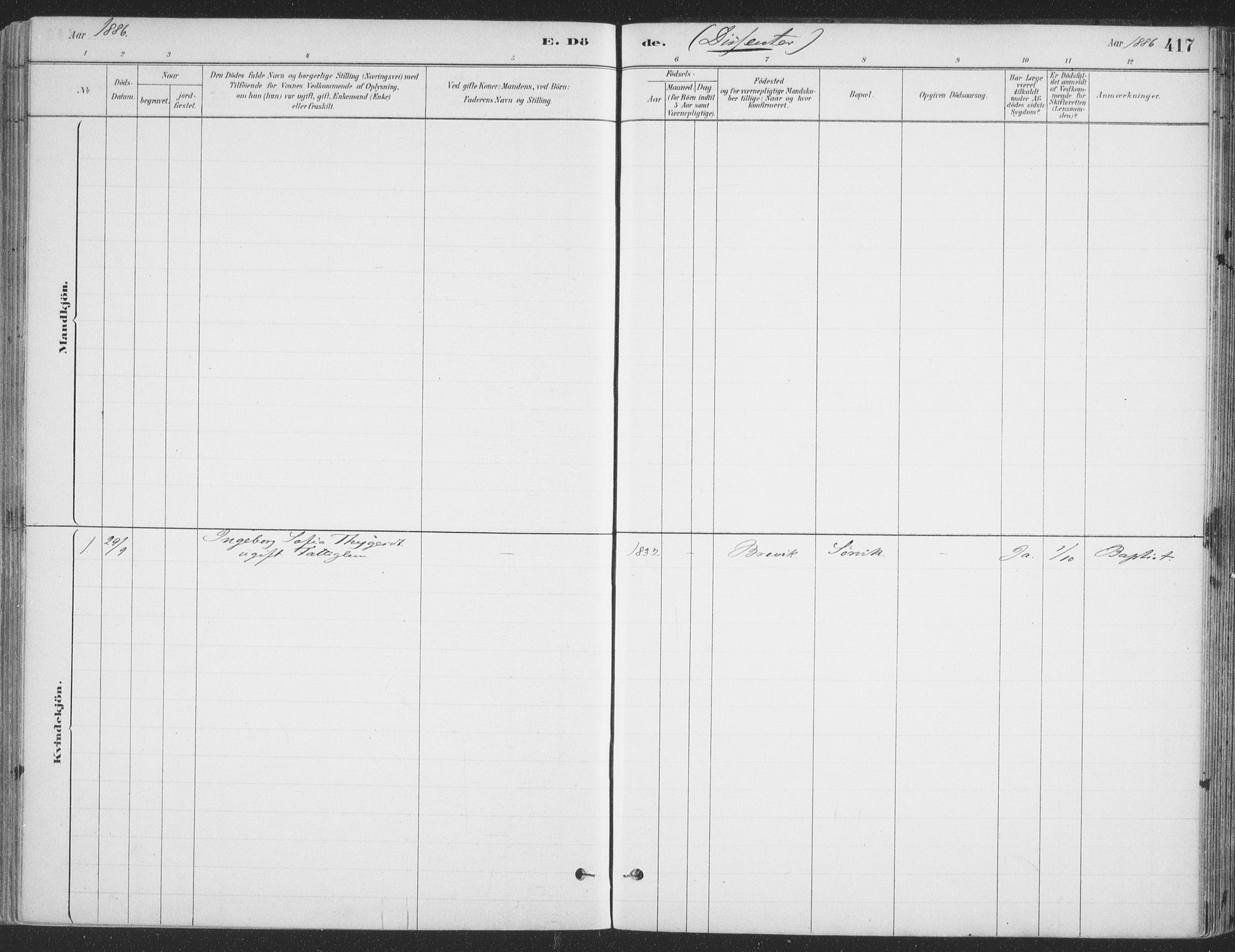 Ibestad sokneprestembete, AV/SATØ-S-0077/H/Ha/Haa/L0011kirke: Parish register (official) no. 11, 1880-1889, p. 417