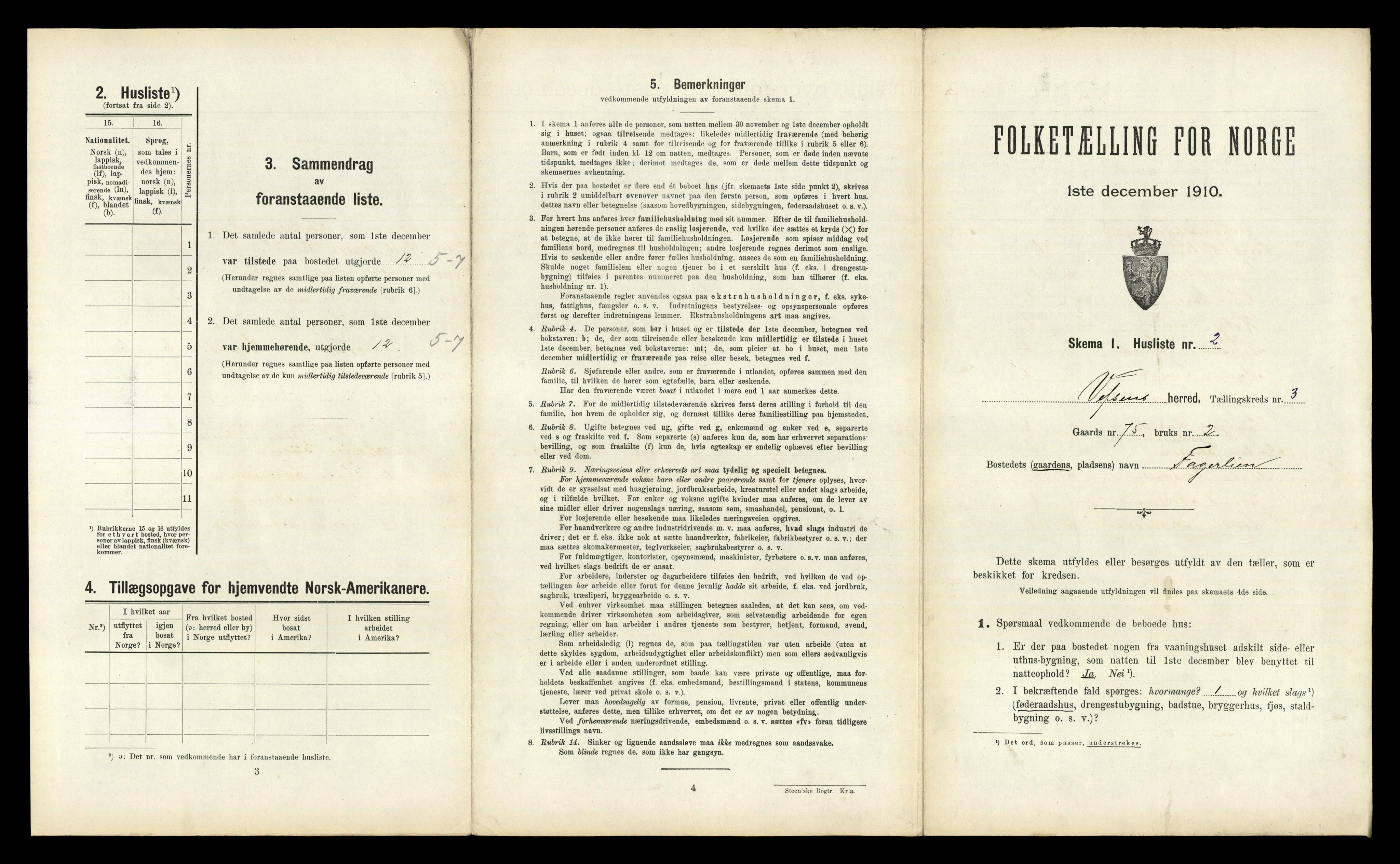 RA, 1910 census for Vefsn, 1910, p. 228