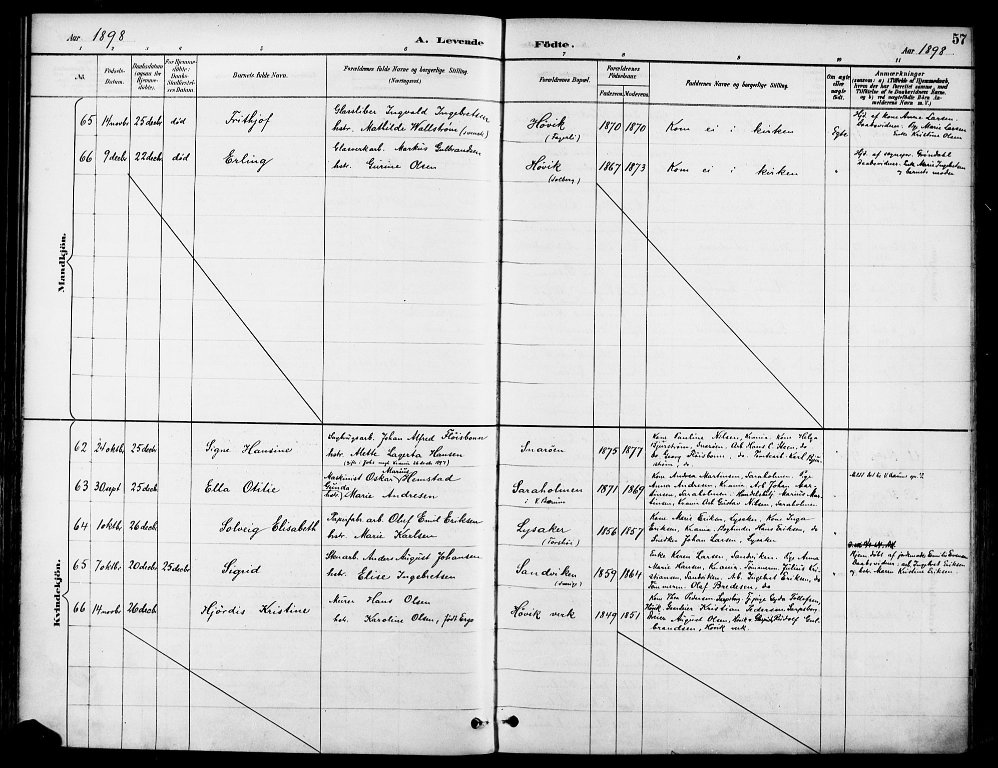 Asker prestekontor Kirkebøker, AV/SAO-A-10256a/F/Fc/L0003: Parish register (official) no. III 3, 1892-1904, p. 57