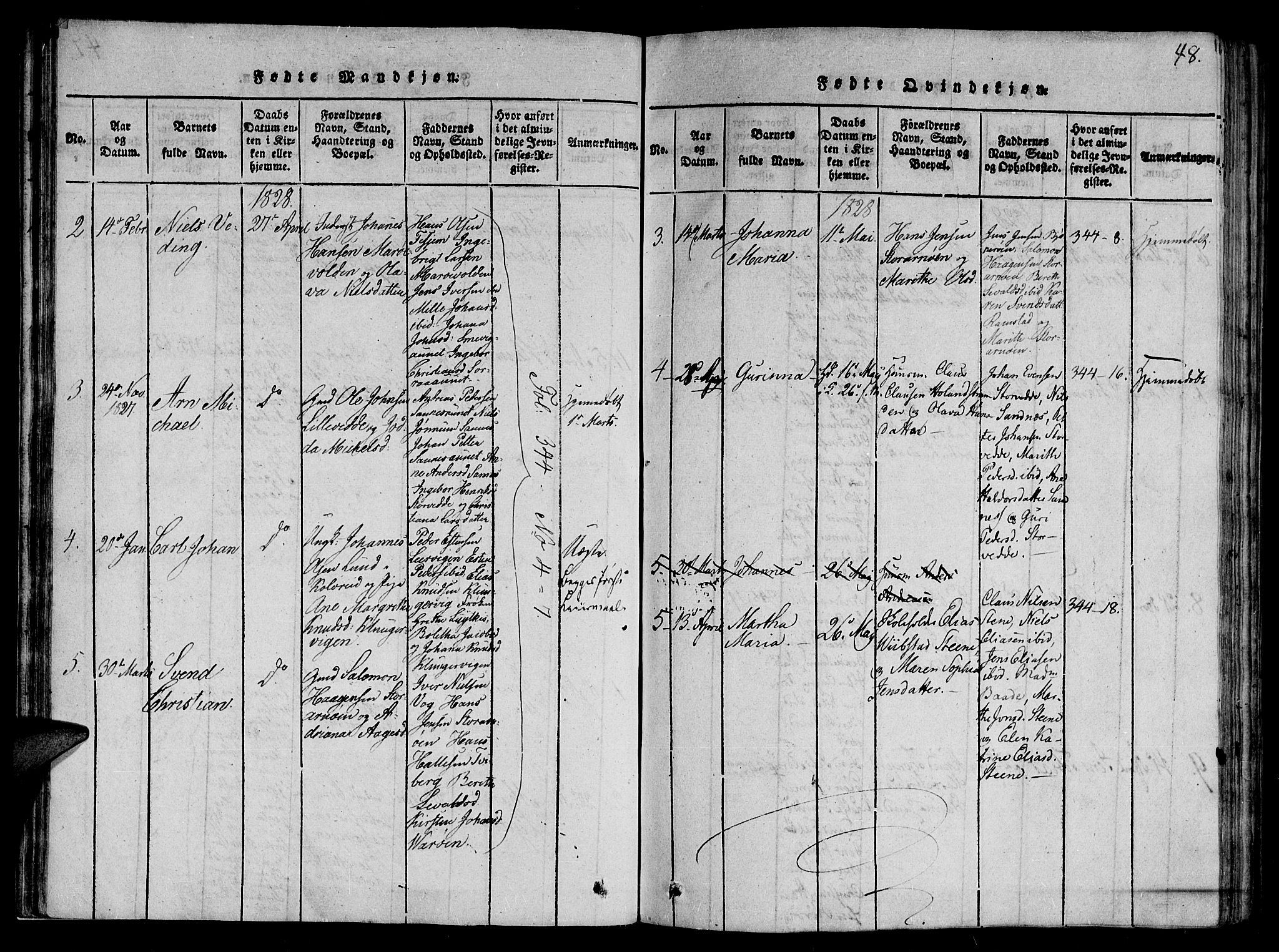 Ministerialprotokoller, klokkerbøker og fødselsregistre - Nord-Trøndelag, AV/SAT-A-1458/784/L0667: Parish register (official) no. 784A03 /1, 1816-1829, p. 48