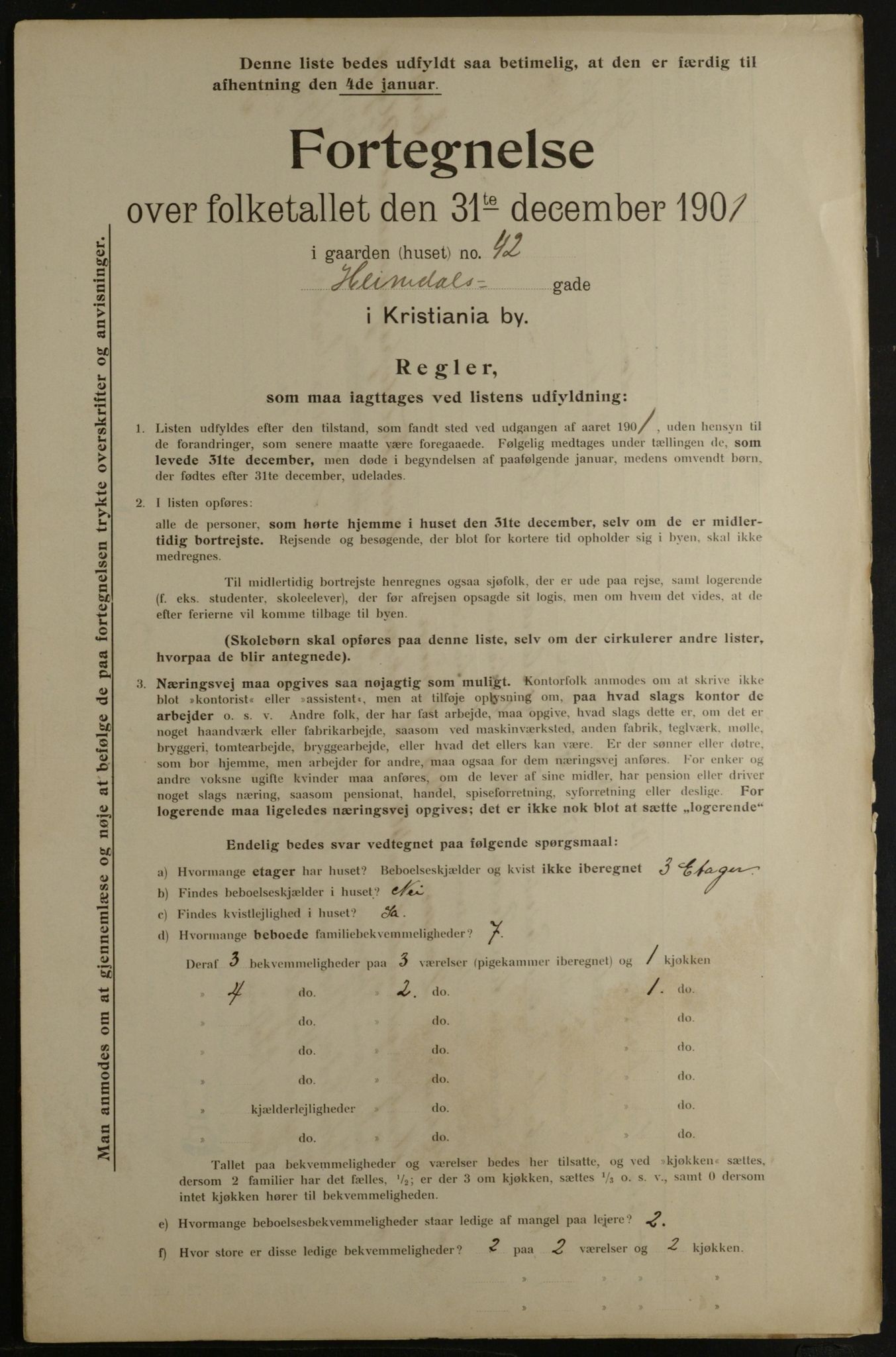 OBA, Municipal Census 1901 for Kristiania, 1901, p. 5957