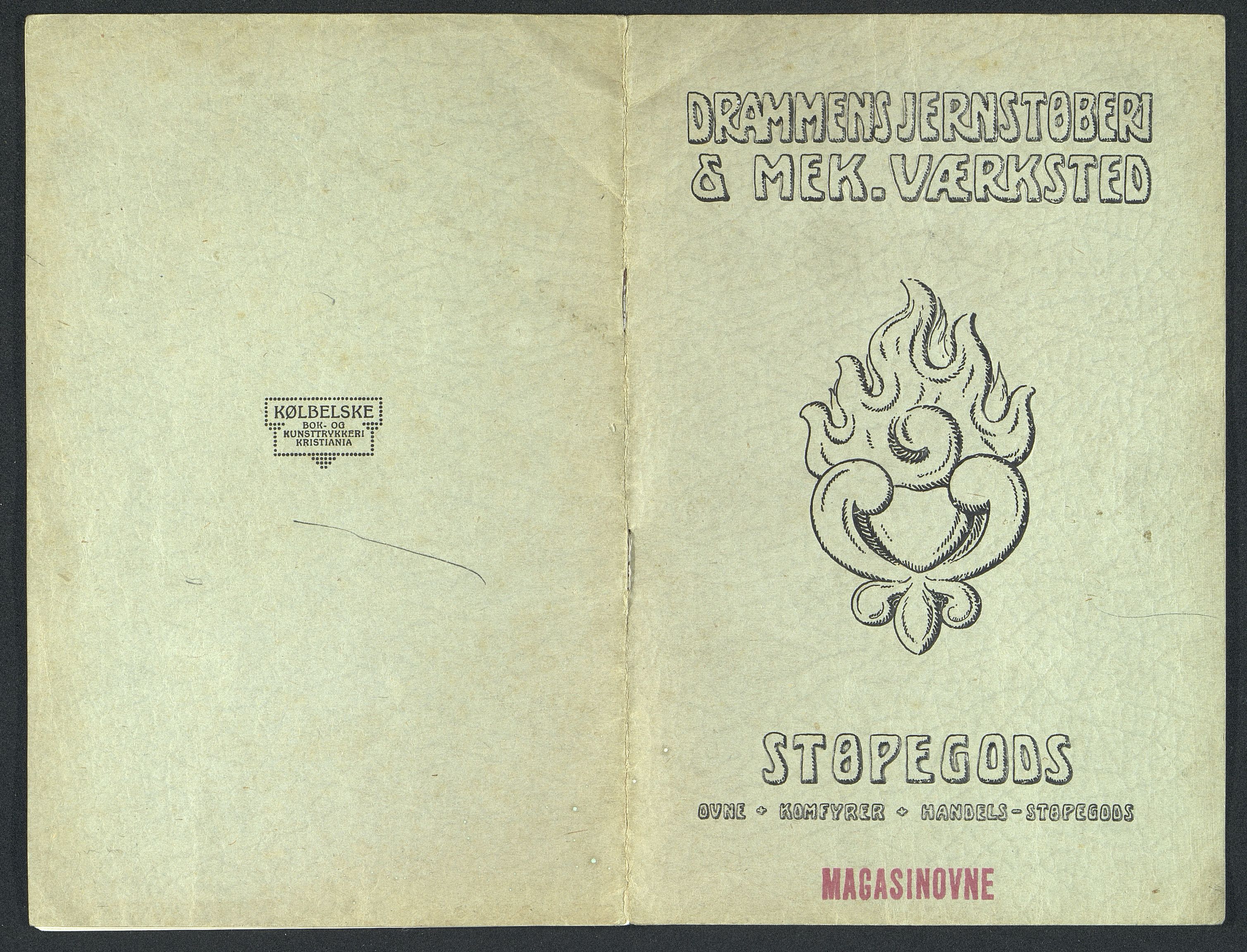 Næs Jernverksmuseets samling av historiske ovnskataloger, NESJ/NJM-006/01/L0051: Drammens Jernstøberi & Mek. Værksted, Støpegods, 1920-1940, s. 25-40 (magasinovne), 1920-1940