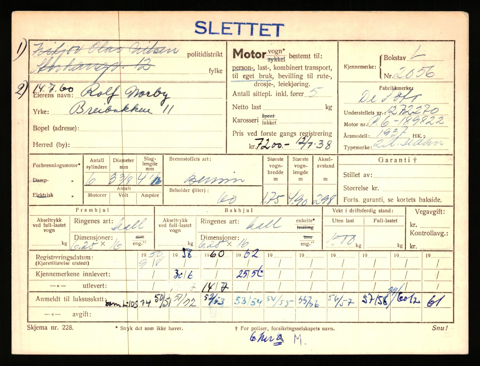 Stavanger trafikkstasjon, AV/SAST-A-101942/0/F/L0006: L-1700 - L-2149, 1930-1971, p. 1551