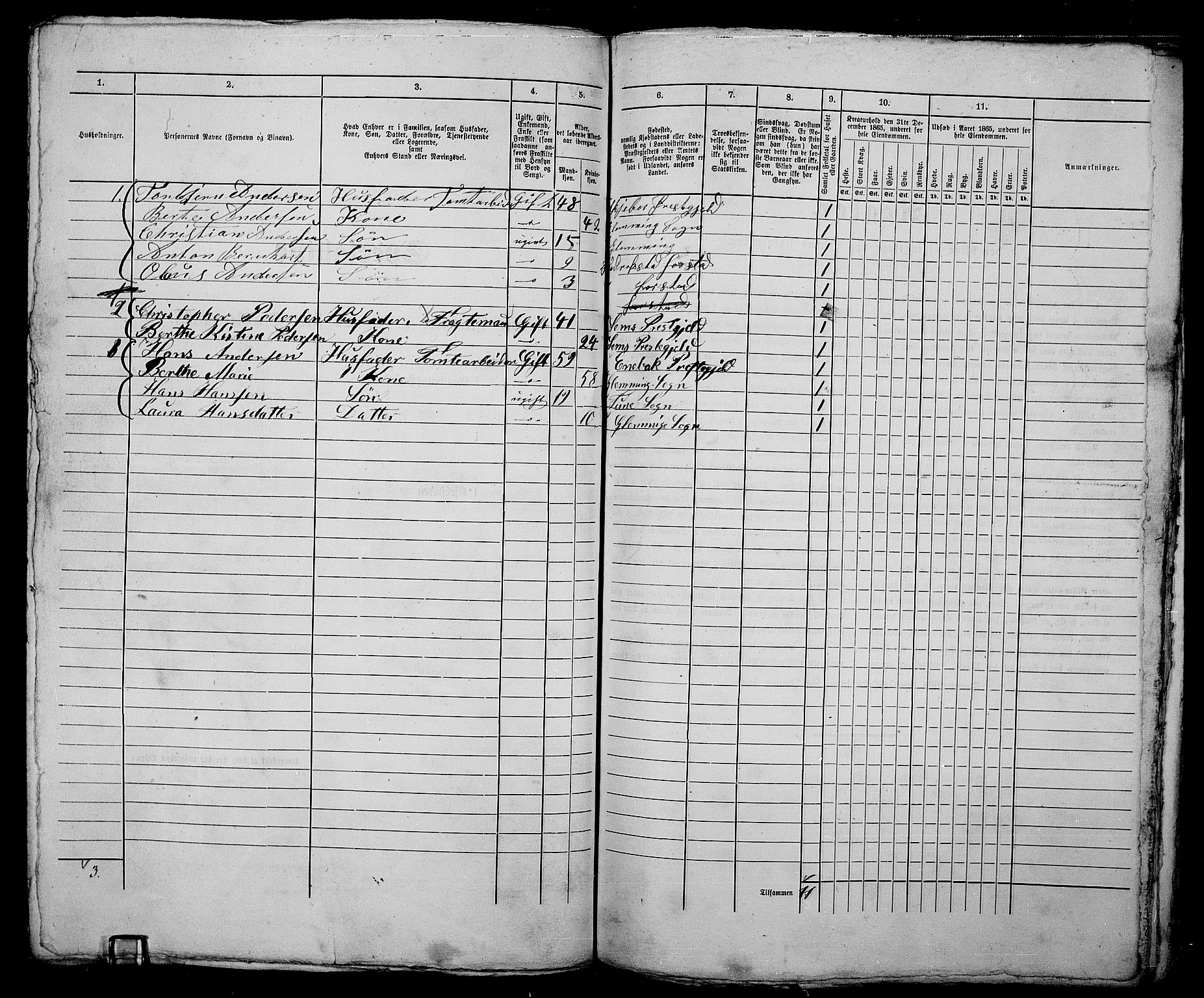 RA, 1865 census for Fredrikstad/Fredrikstad, 1865, p. 261