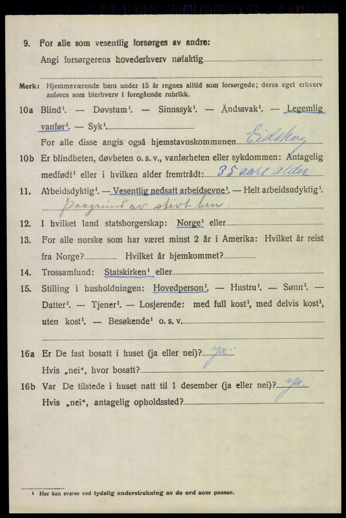 SAH, 1920 census for Eidskog, 1920, p. 2848