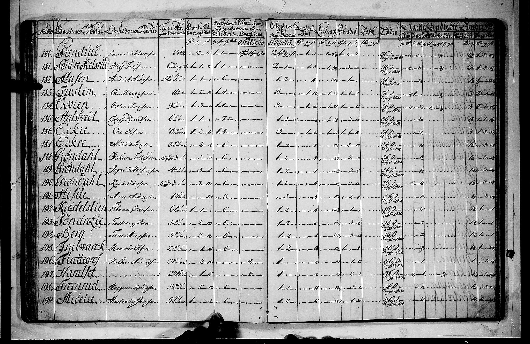 Rentekammeret inntil 1814, Realistisk ordnet avdeling, AV/RA-EA-4070/N/Nb/Nbf/L0110: Ringerike og Hallingdal matrikkelprotokoll, 1723, p. 42b-43a