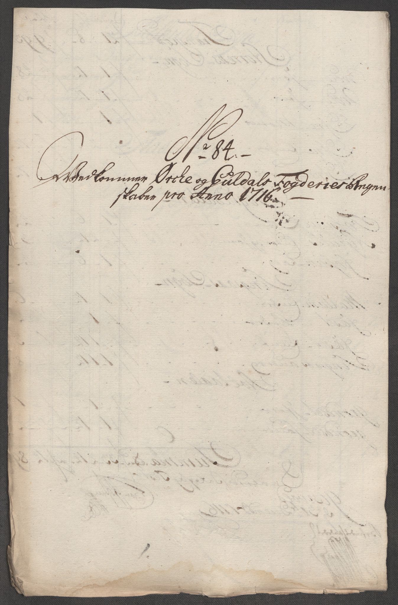 Rentekammeret inntil 1814, Reviderte regnskaper, Fogderegnskap, RA/EA-4092/R60/L3968: Fogderegnskap Orkdal og Gauldal, 1716, p. 221