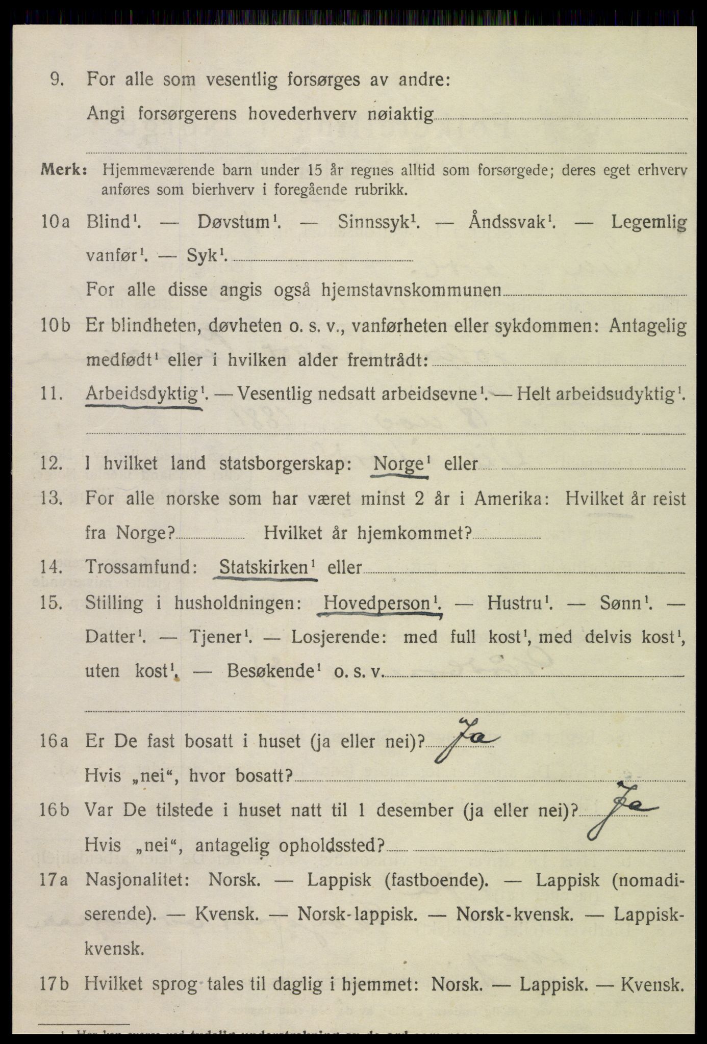 SAT, 1920 census for Vik, 1920, p. 936