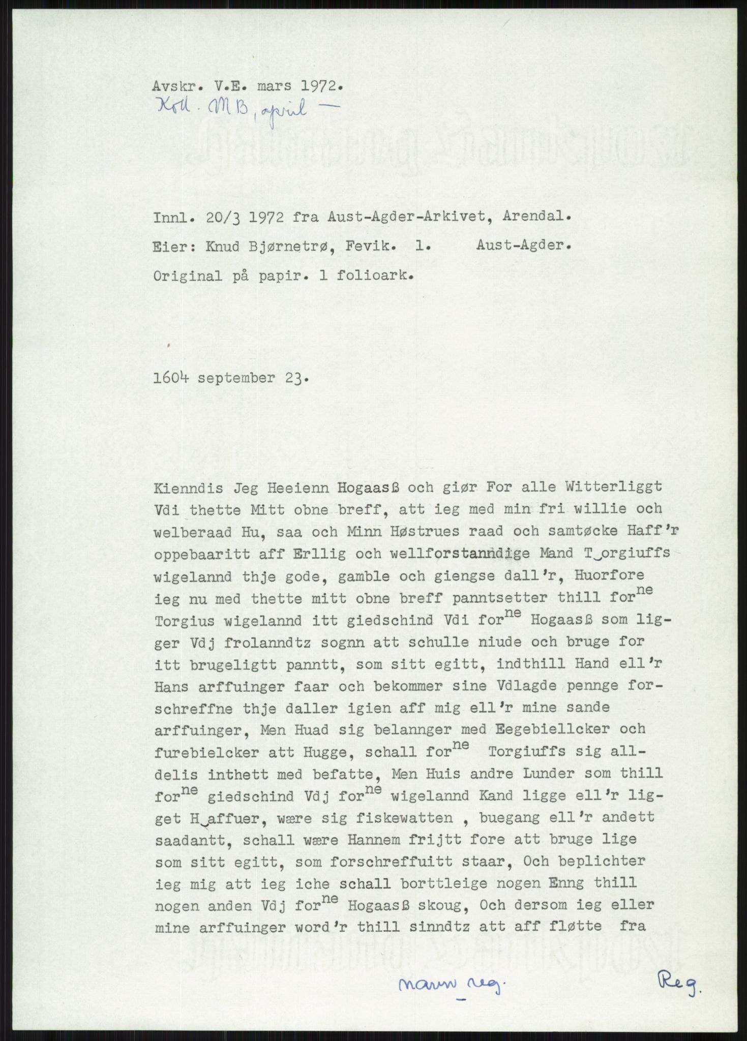 Samlinger til kildeutgivelse, Diplomavskriftsamlingen, AV/RA-EA-4053/H/Ha, p. 475