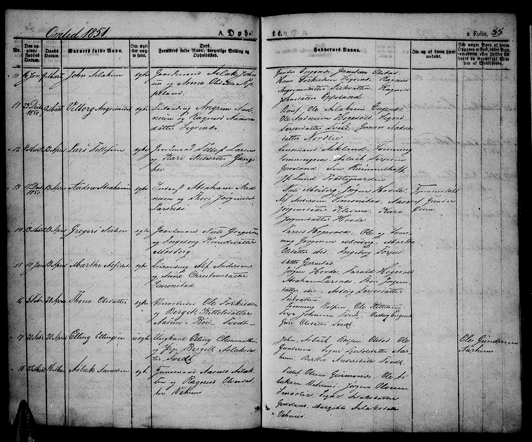 Åmli sokneprestkontor, AV/SAK-1111-0050/F/Fa/Fac/L0007: Parish register (official) no. A 7 /1, 1829-1851, p. 55