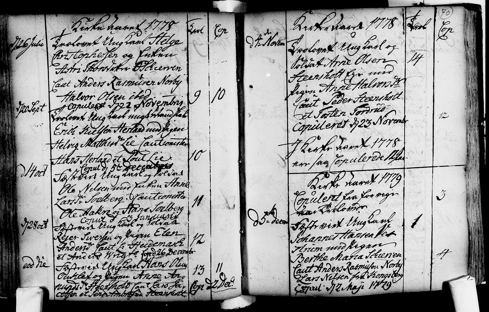 Lardal kirkebøker, SAKO/A-350/F/Fa/L0004: Parish register (official) no. i 4, 1733-1815, p. 70