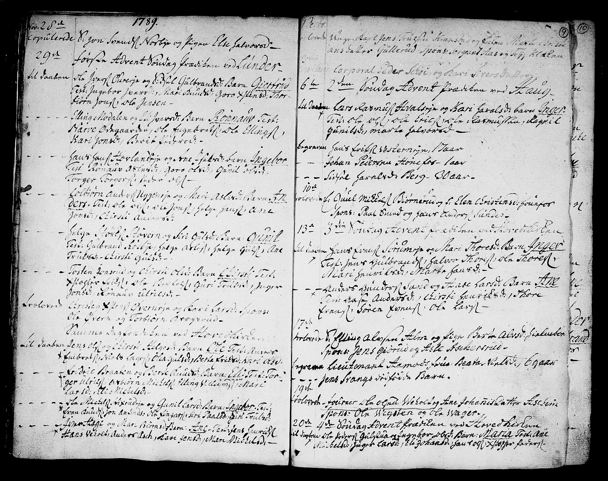 Norderhov kirkebøker, SAKO/A-237/F/Fa/L0006: Parish register (official) no. 6, 1789-1811, p. 9