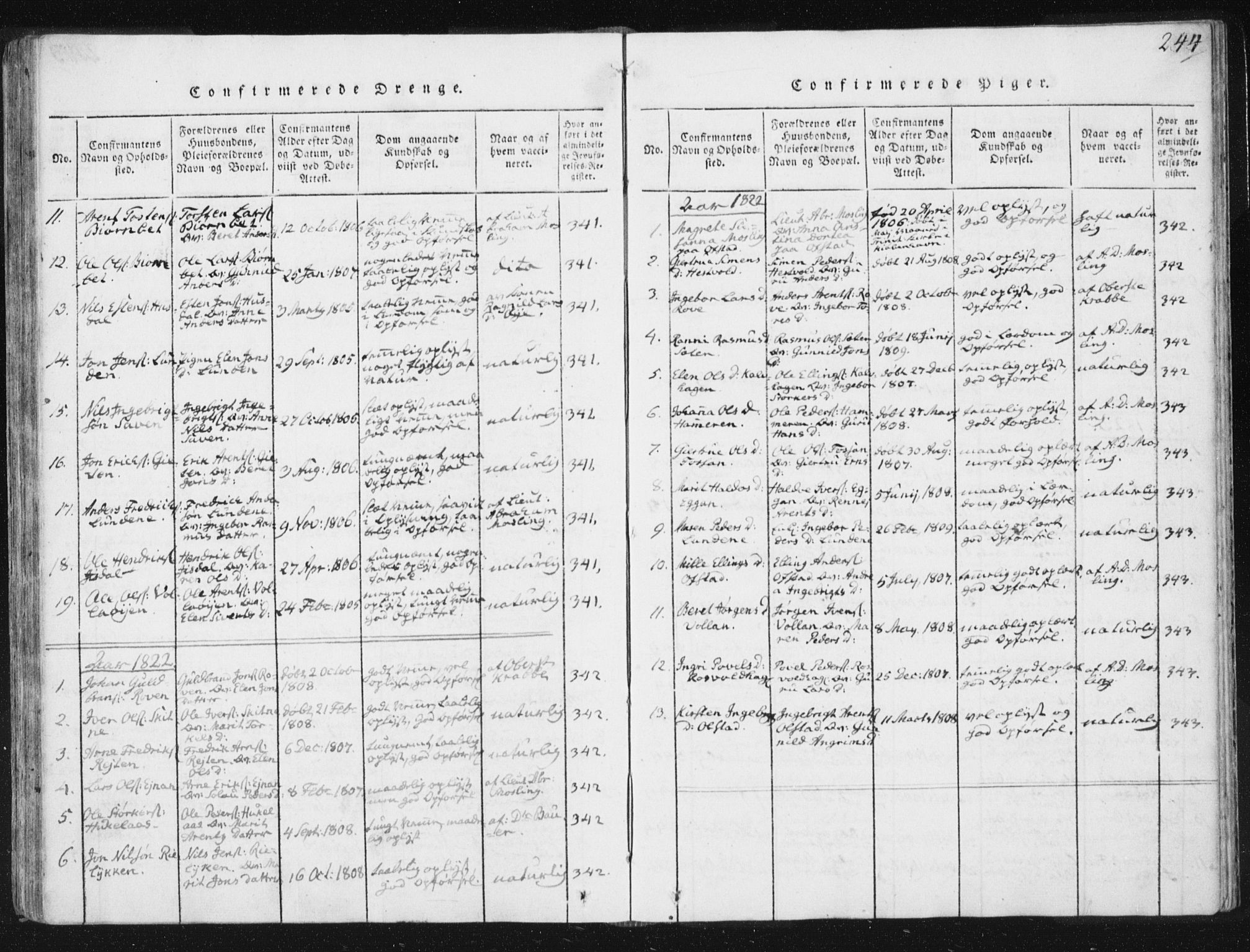 Ministerialprotokoller, klokkerbøker og fødselsregistre - Sør-Trøndelag, AV/SAT-A-1456/665/L0770: Parish register (official) no. 665A05, 1817-1829, p. 244