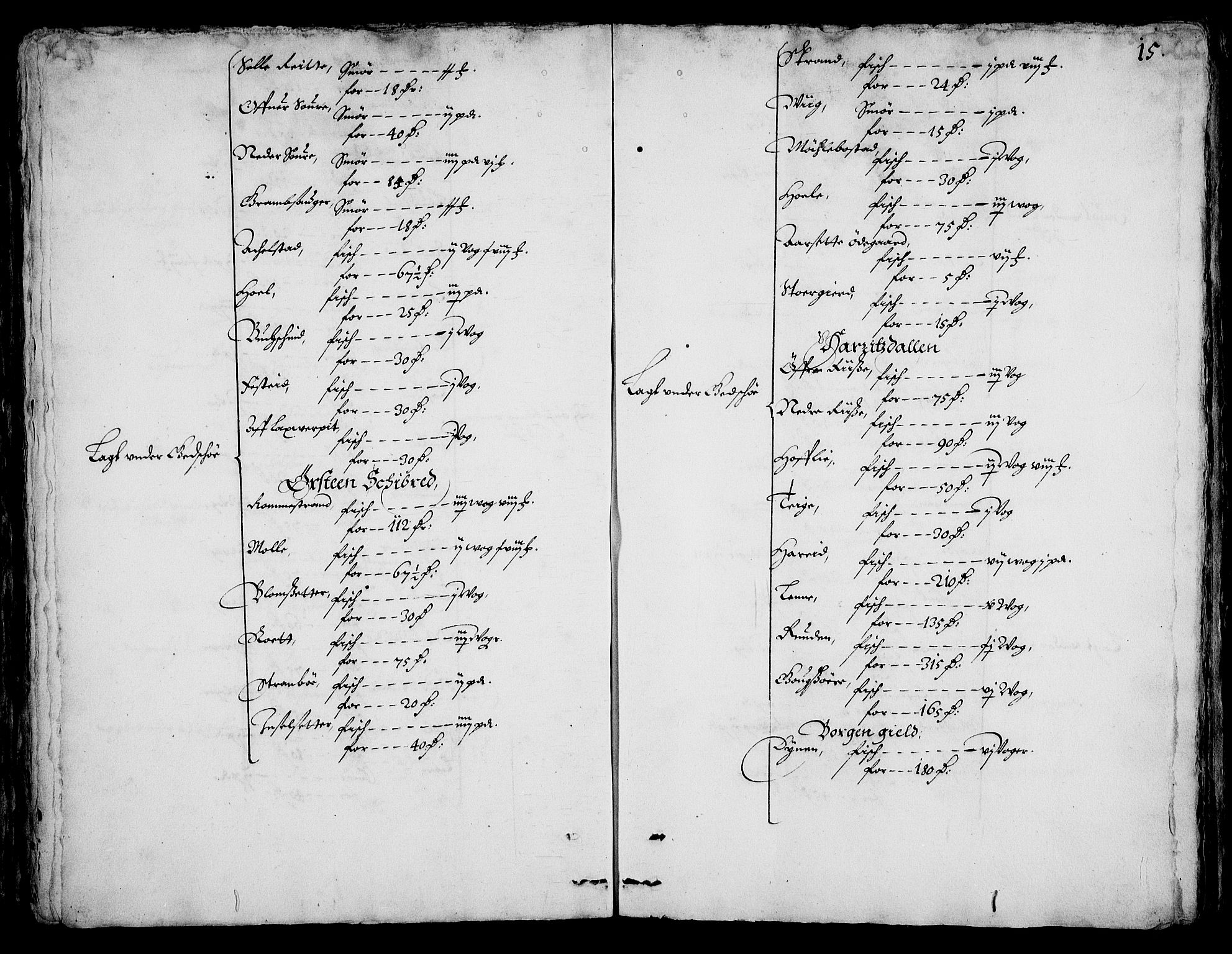 Rentekammeret inntil 1814, Realistisk ordnet avdeling, RA/EA-4070/On/L0001/0002: Statens gods / [Jj 2]: Jordebok og forklaring over atkomstene til Hannibal Sehesteds gods, 1651, p. 1014b-1015a