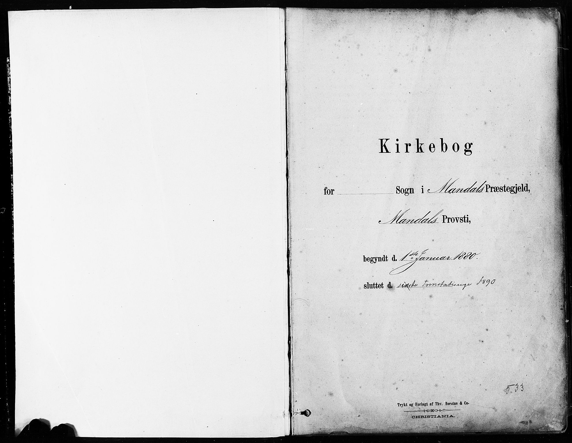Mandal sokneprestkontor, SAK/1111-0030/F/Fa/Faa/L0016: Parish register (official) no. A 16, 1880-1890