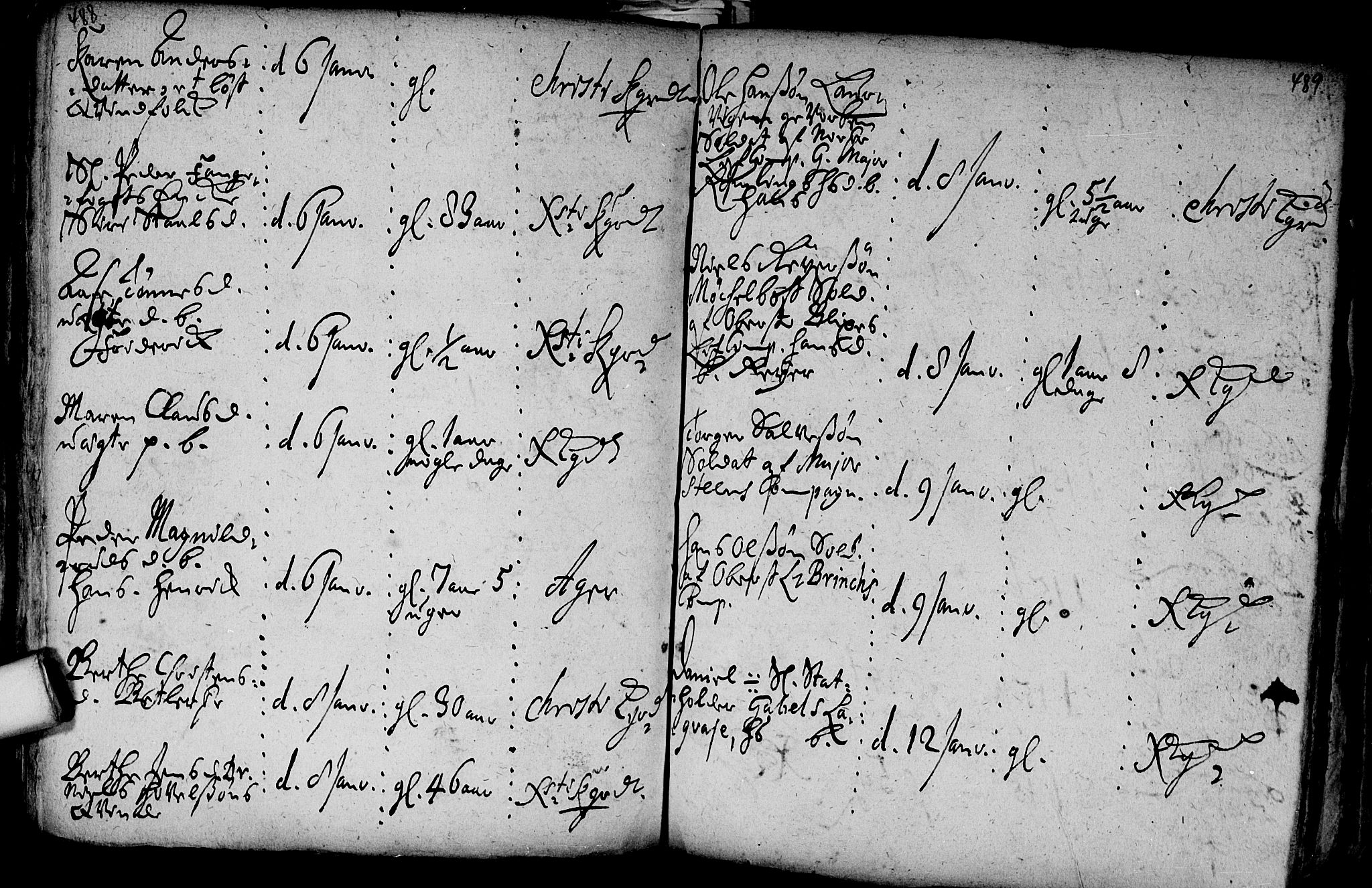 Aker prestekontor kirkebøker, AV/SAO-A-10861/F/L0002: Parish register (official) no. 2, 1714-1720, p. 488-489