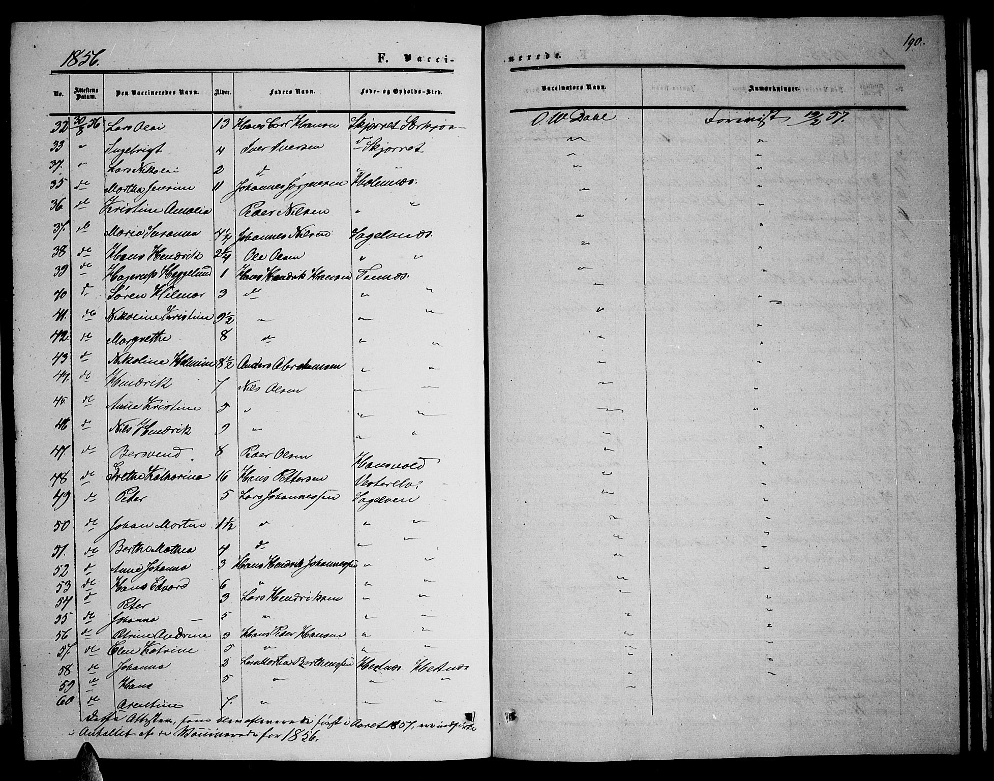Balsfjord sokneprestembete, SATØ/S-1303/G/Ga/L0005klokker: Parish register (copy) no. 5, 1856-1862, p. 190