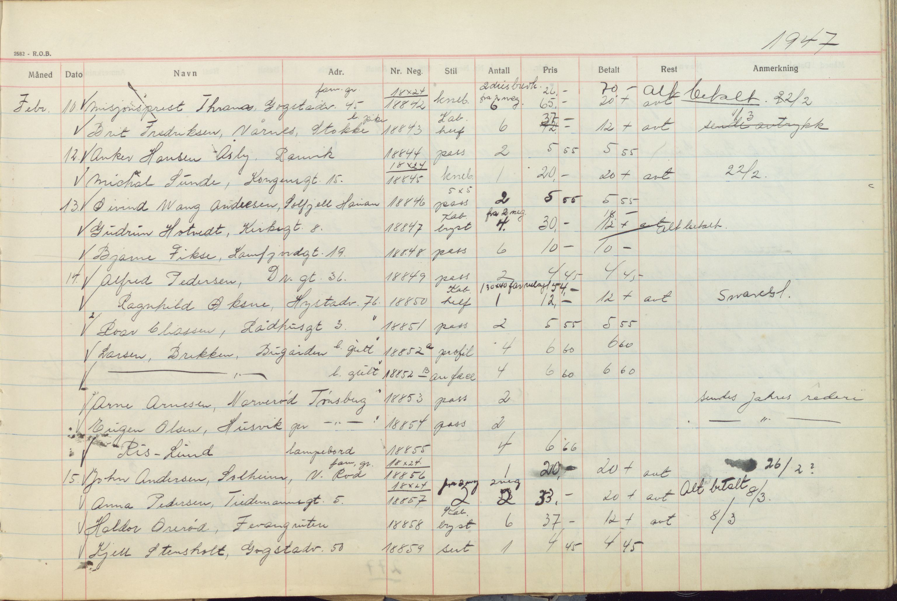 Pa 1494 - Jørgensen, Antonius. Fotograf, VEMU/A-2760/F/Fb, 1927-1984, p. 1142