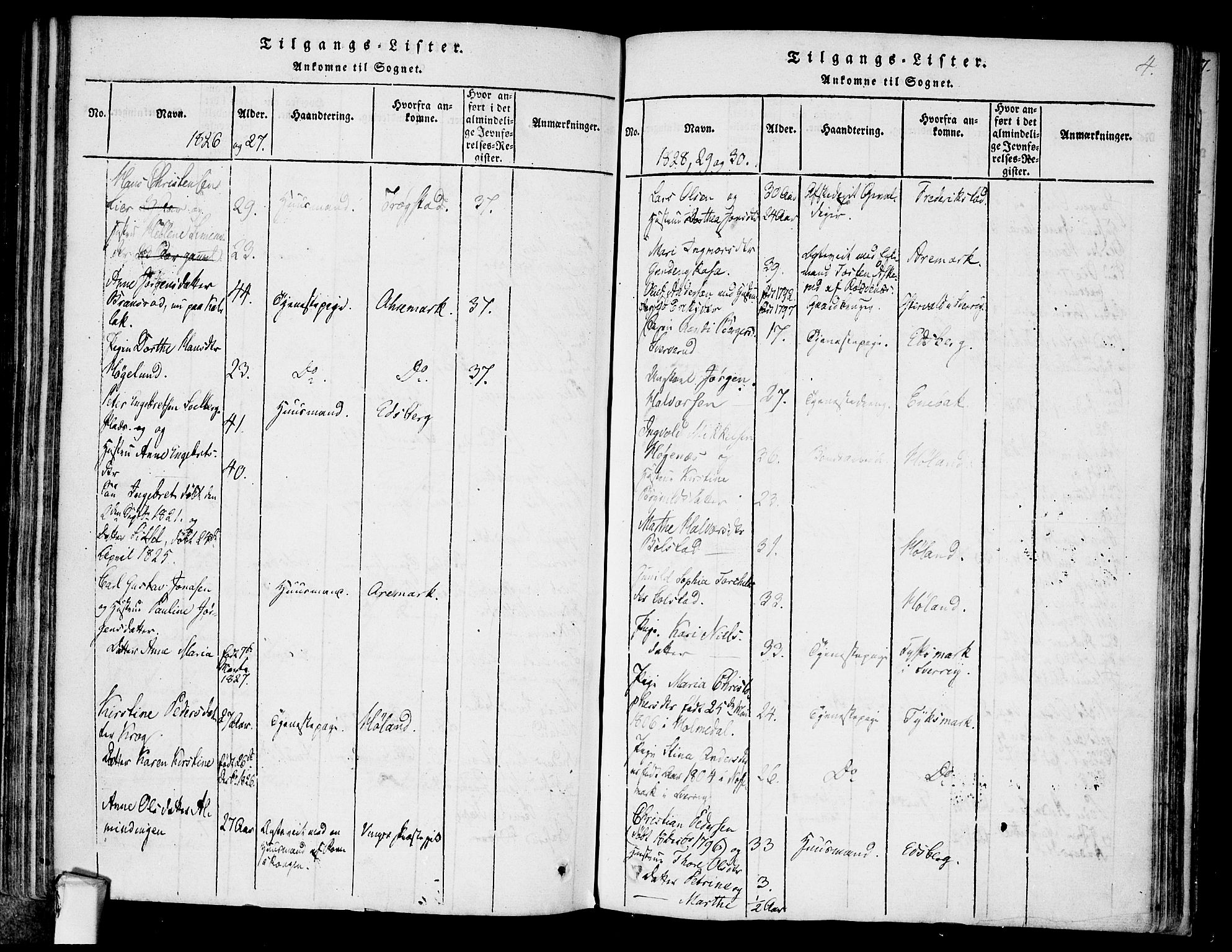 Rødenes prestekontor Kirkebøker, SAO/A-2005/F/Fa/L0004: Parish register (official) no. I 4, 1814-1838, p. 4