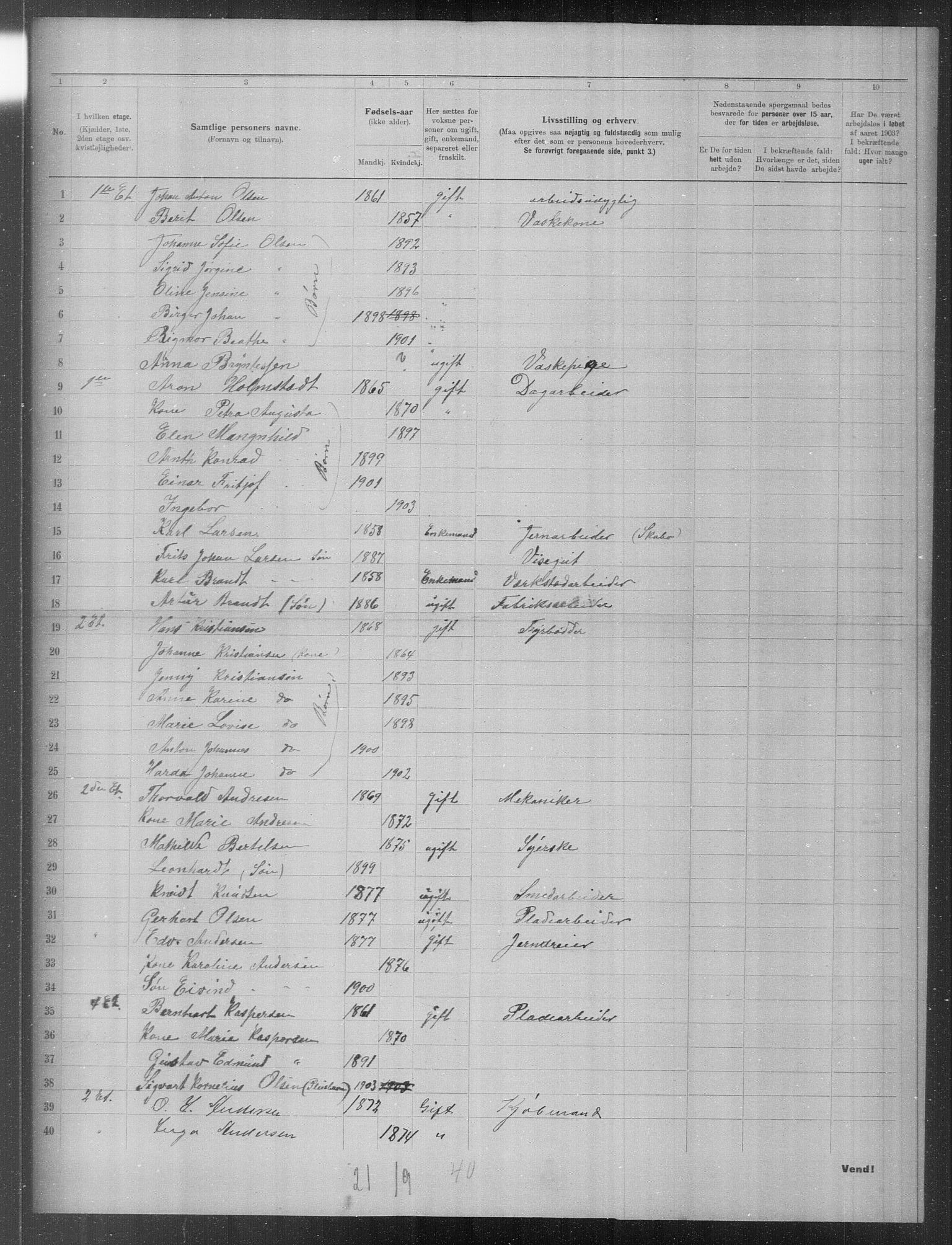 OBA, Municipal Census 1903 for Kristiania, 1903, p. 19059