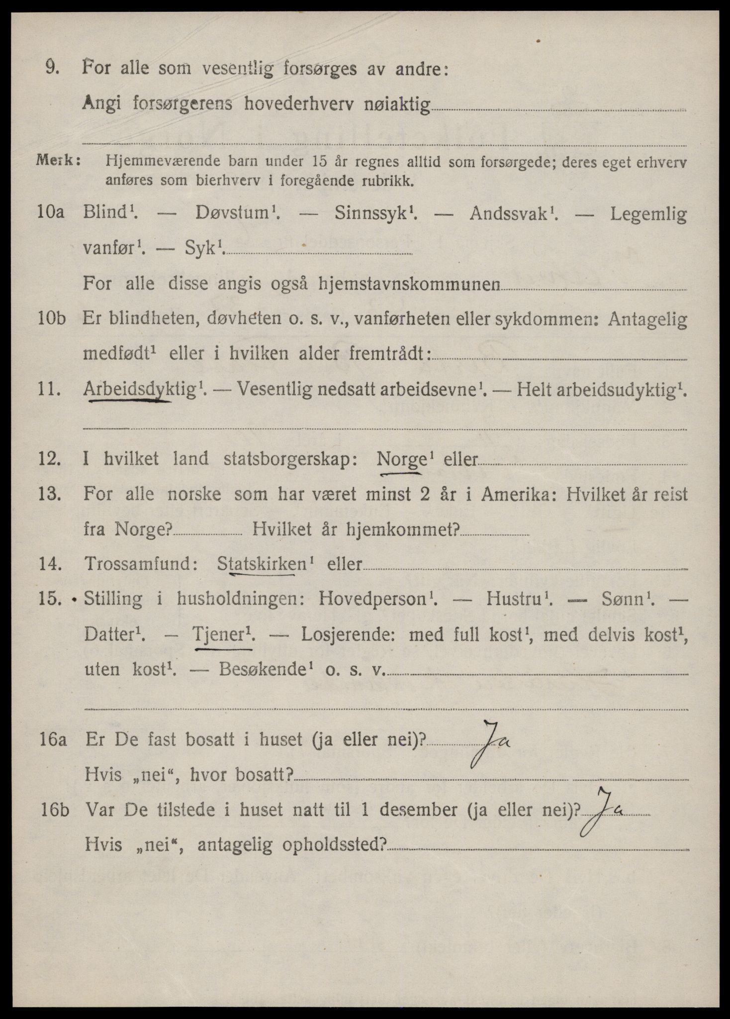 SAT, 1920 census for Vestnes, 1920, p. 1744