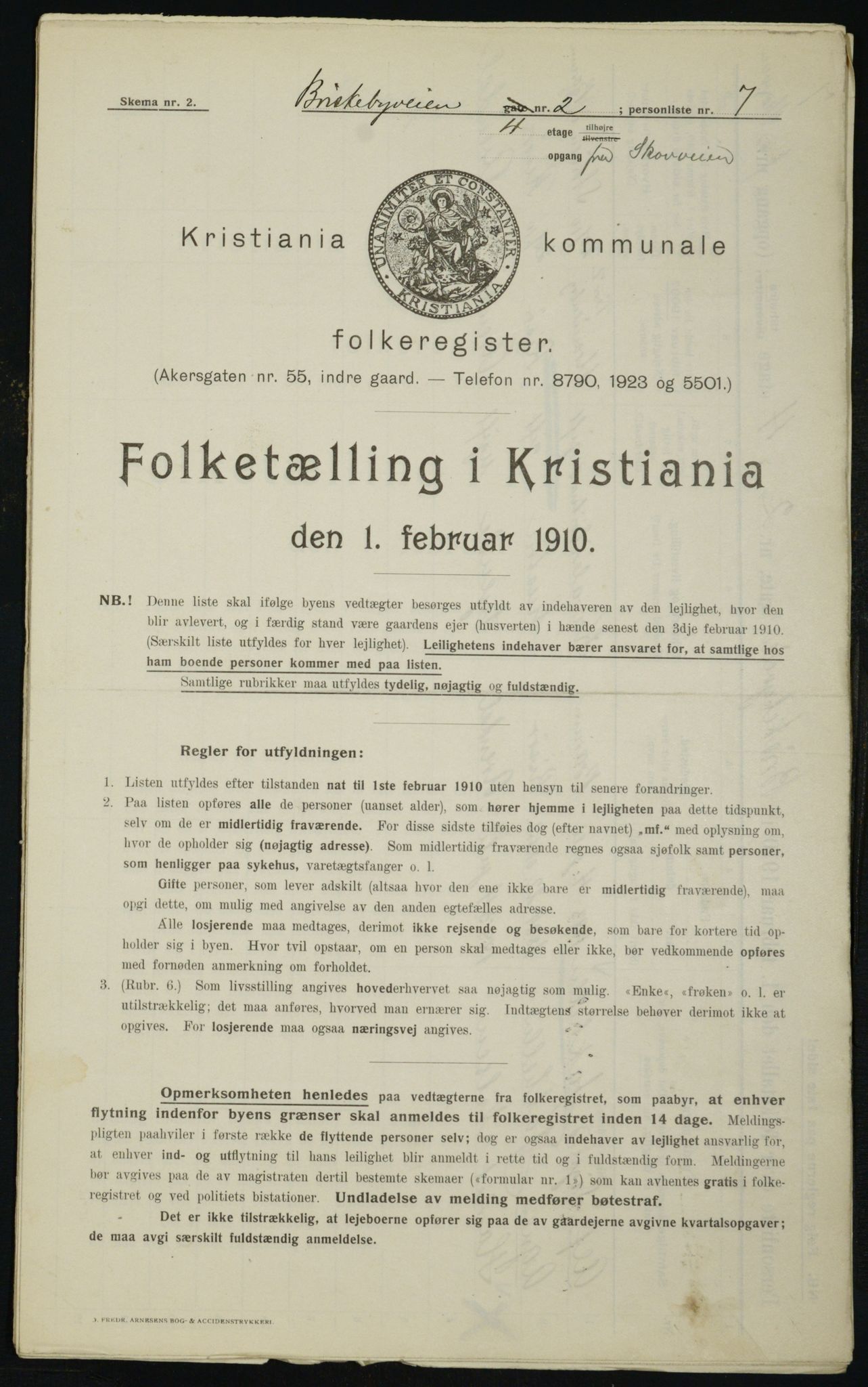 OBA, Municipal Census 1910 for Kristiania, 1910, p. 8807