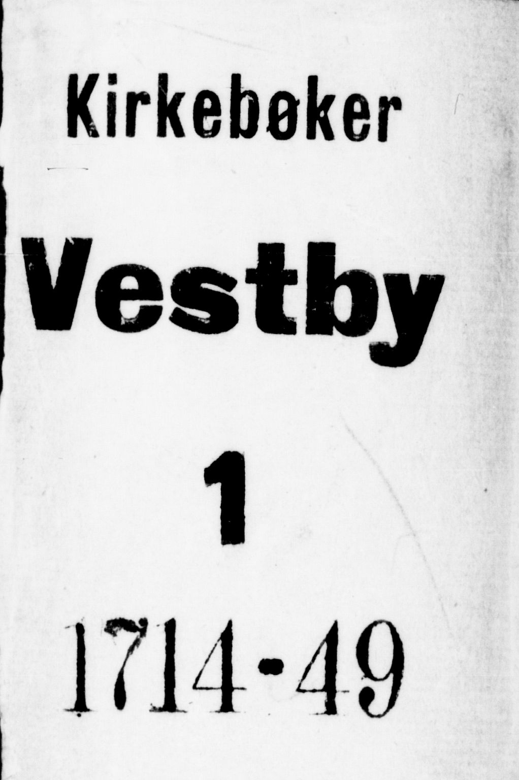 Vestby prestekontor Kirkebøker, SAO/A-10893/F/Fa/L0001.b: Parish register (official) no. I 1B, 1714-1759