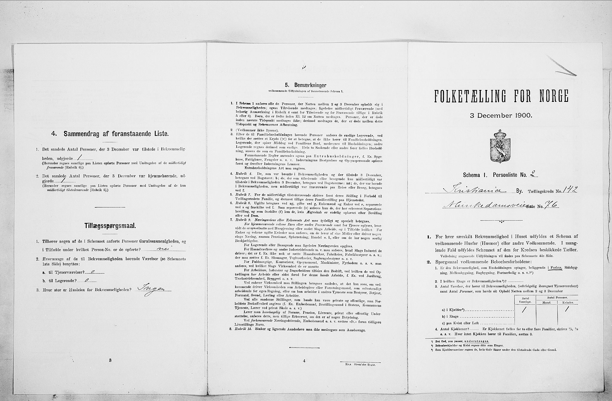 SAO, 1900 census for Kristiania, 1900, p. 61597