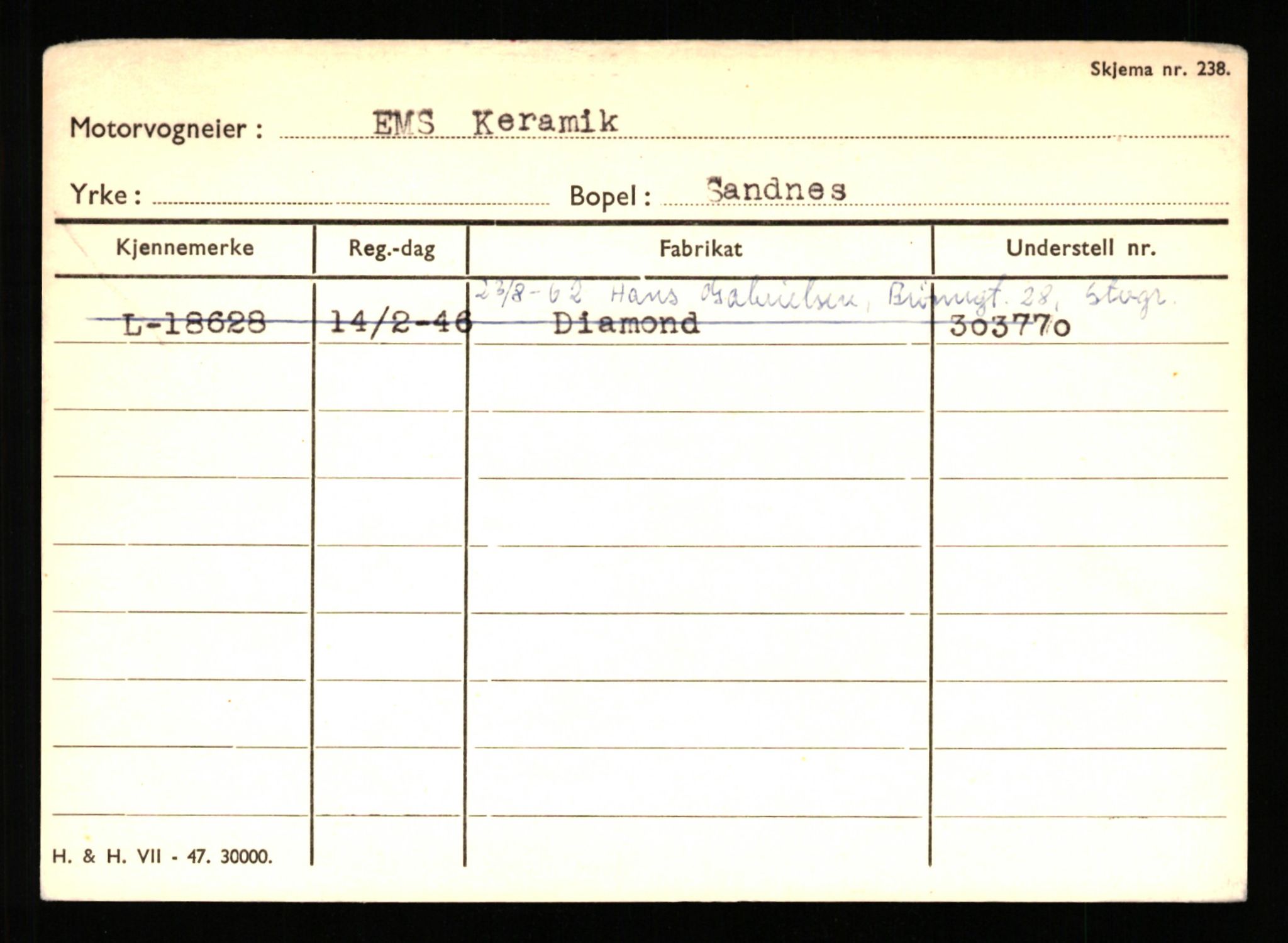 Stavanger trafikkstasjon, SAST/A-101942/0/H/L0007: Egerøy - Eppeland, 1930-1971, p. 2047