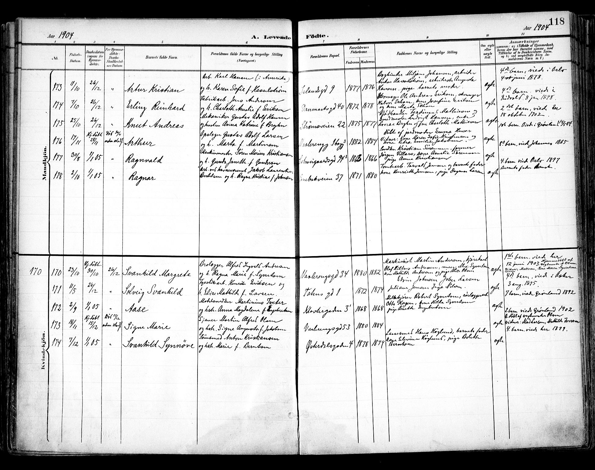 Vålerengen prestekontor Kirkebøker, SAO/A-10878/F/Fa/L0001: Parish register (official) no. 1, 1899-1915, p. 118