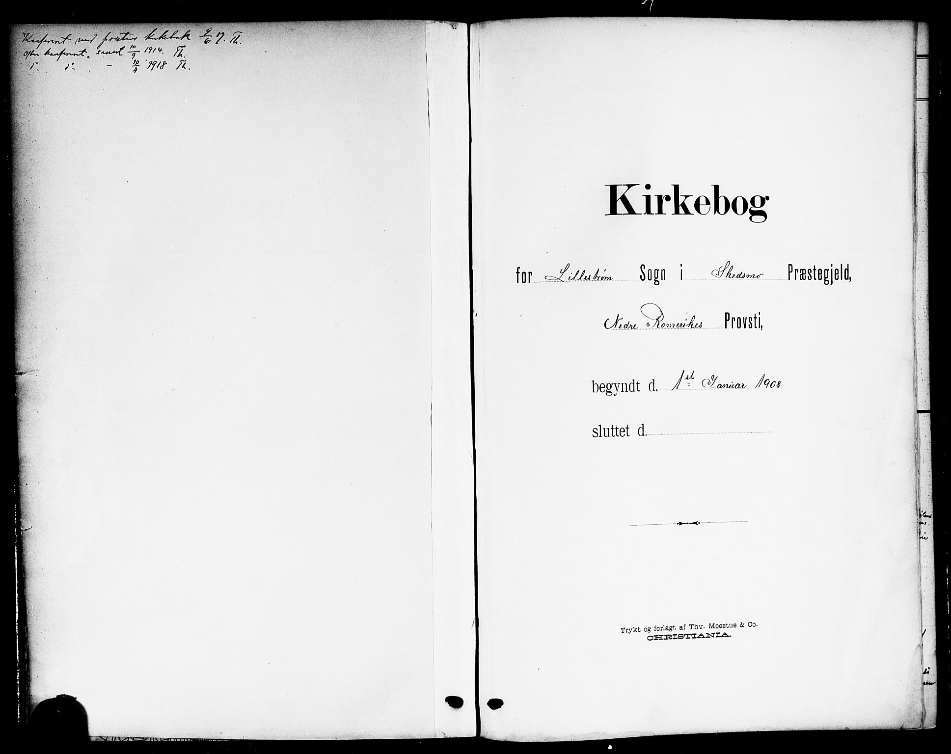 Skedsmo prestekontor Kirkebøker, SAO/A-10033a/G/Gc/L0001: Parish register (copy) no. III 1, 1908-1916