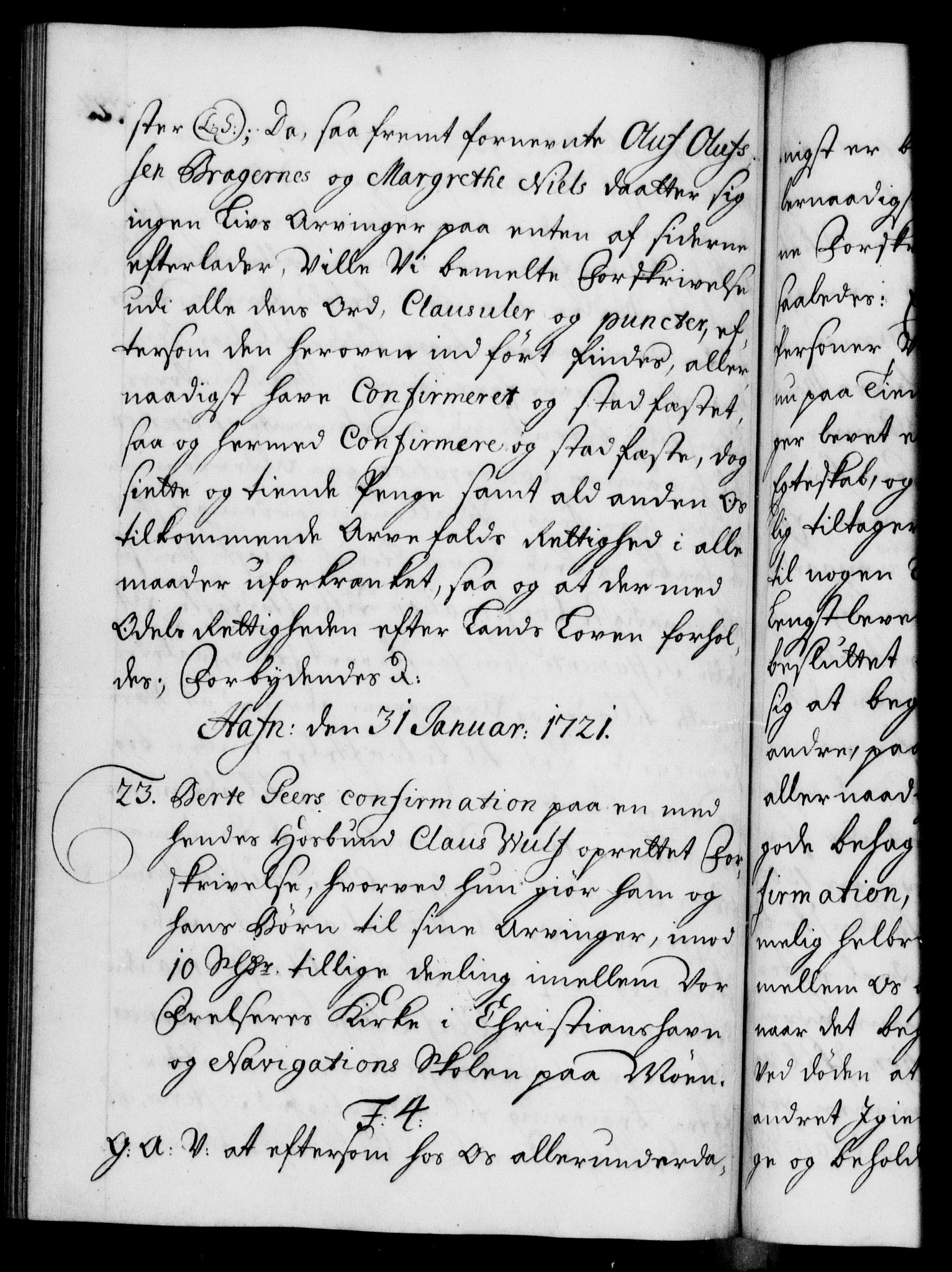 Danske Kanselli 1572-1799, AV/RA-EA-3023/F/Fc/Fca/Fcaa/L0023: Norske registre, 1720-1722, p. 222b