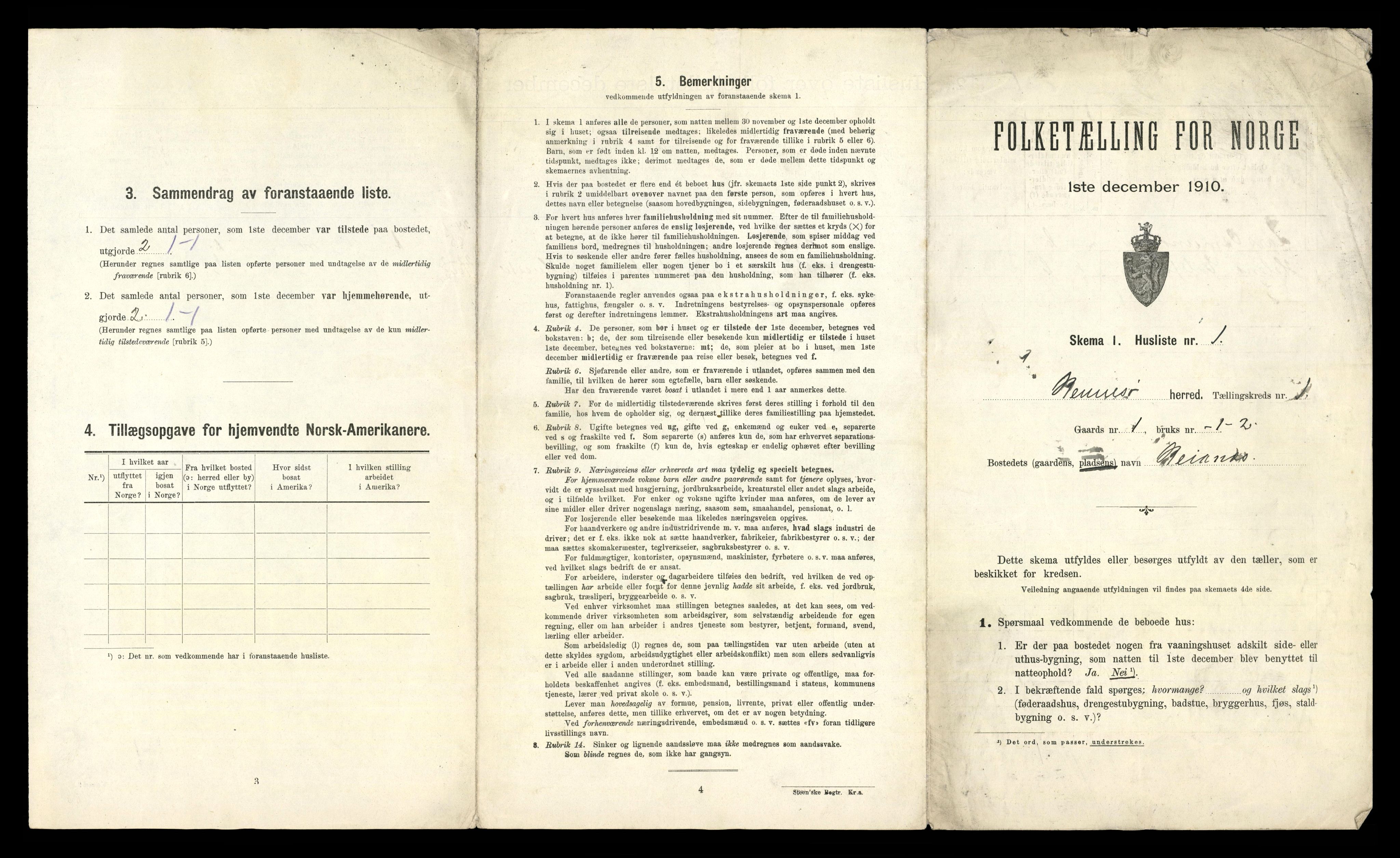 RA, 1910 census for Rennesøy, 1910, p. 17