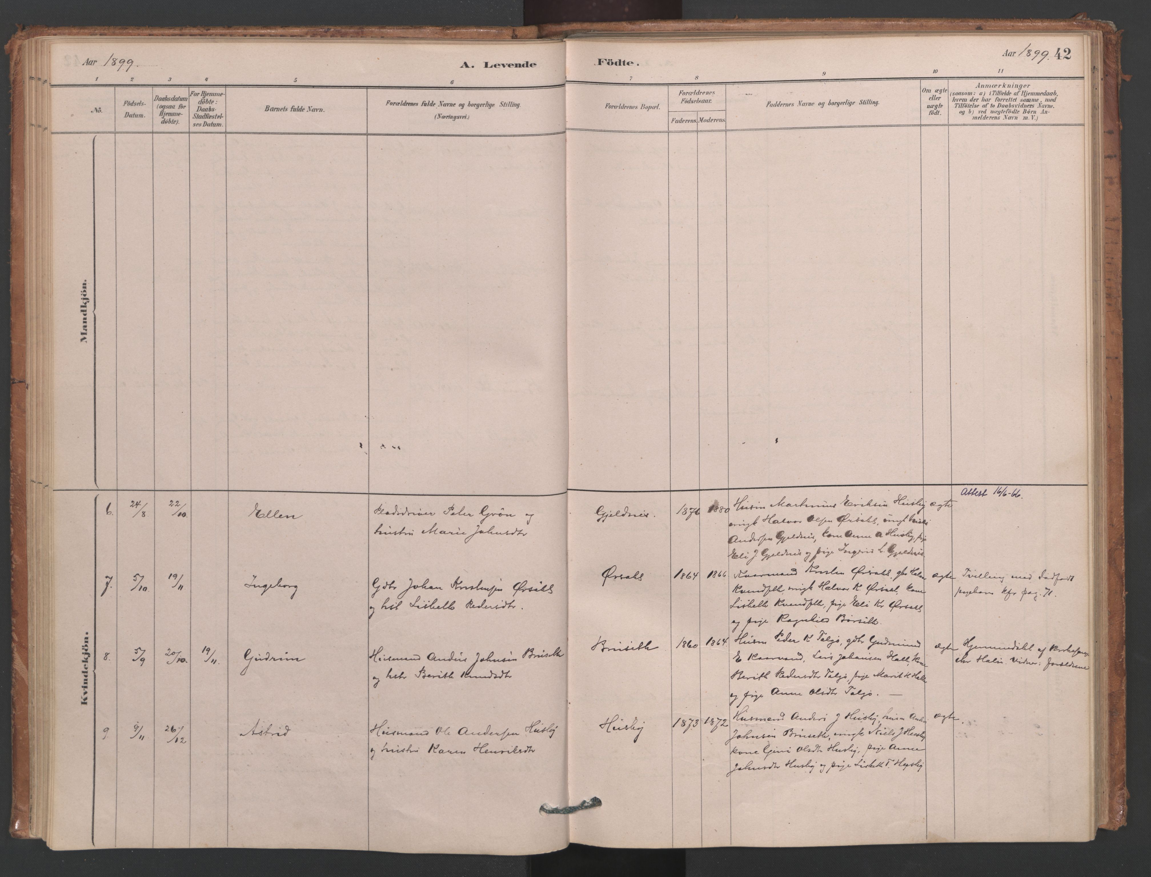 Ministerialprotokoller, klokkerbøker og fødselsregistre - Møre og Romsdal, AV/SAT-A-1454/593/L1034: Parish register (official) no. 593A01, 1879-1911, p. 42