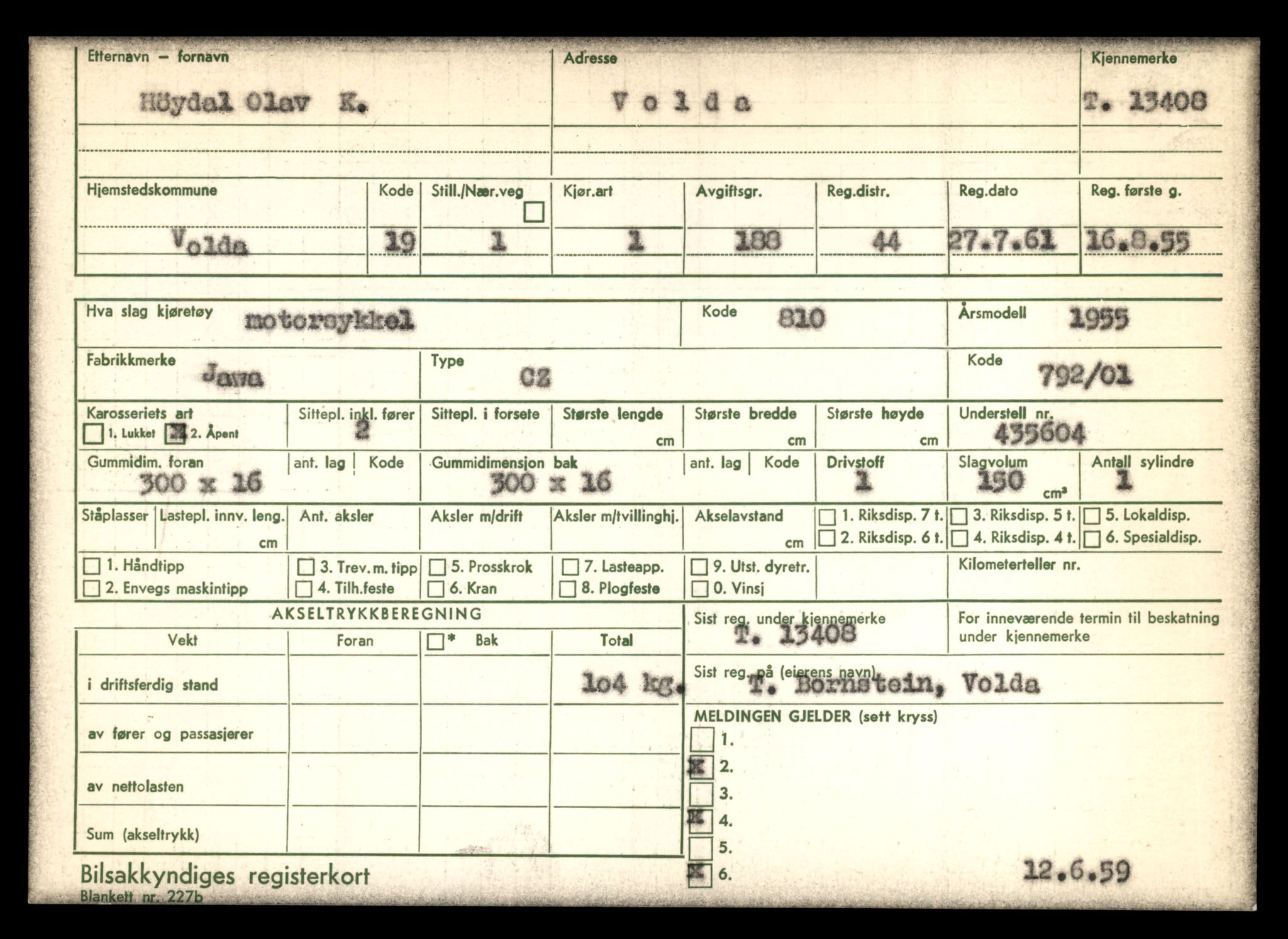 Møre og Romsdal vegkontor - Ålesund trafikkstasjon, AV/SAT-A-4099/F/Fe/L0039: Registreringskort for kjøretøy T 13361 - T 13530, 1927-1998, p. 823