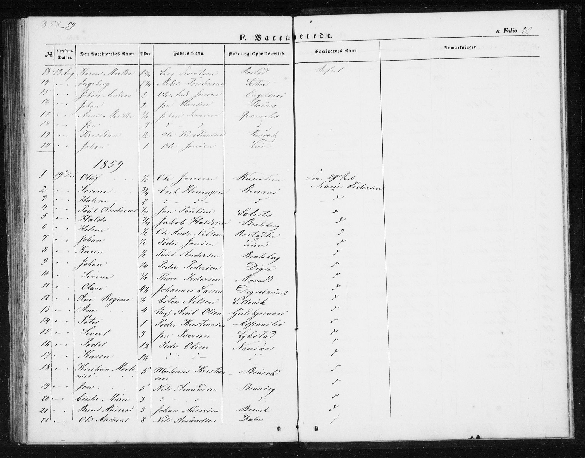 Ministerialprotokoller, klokkerbøker og fødselsregistre - Sør-Trøndelag, AV/SAT-A-1456/608/L0332: Parish register (official) no. 608A01, 1848-1861, p. 82