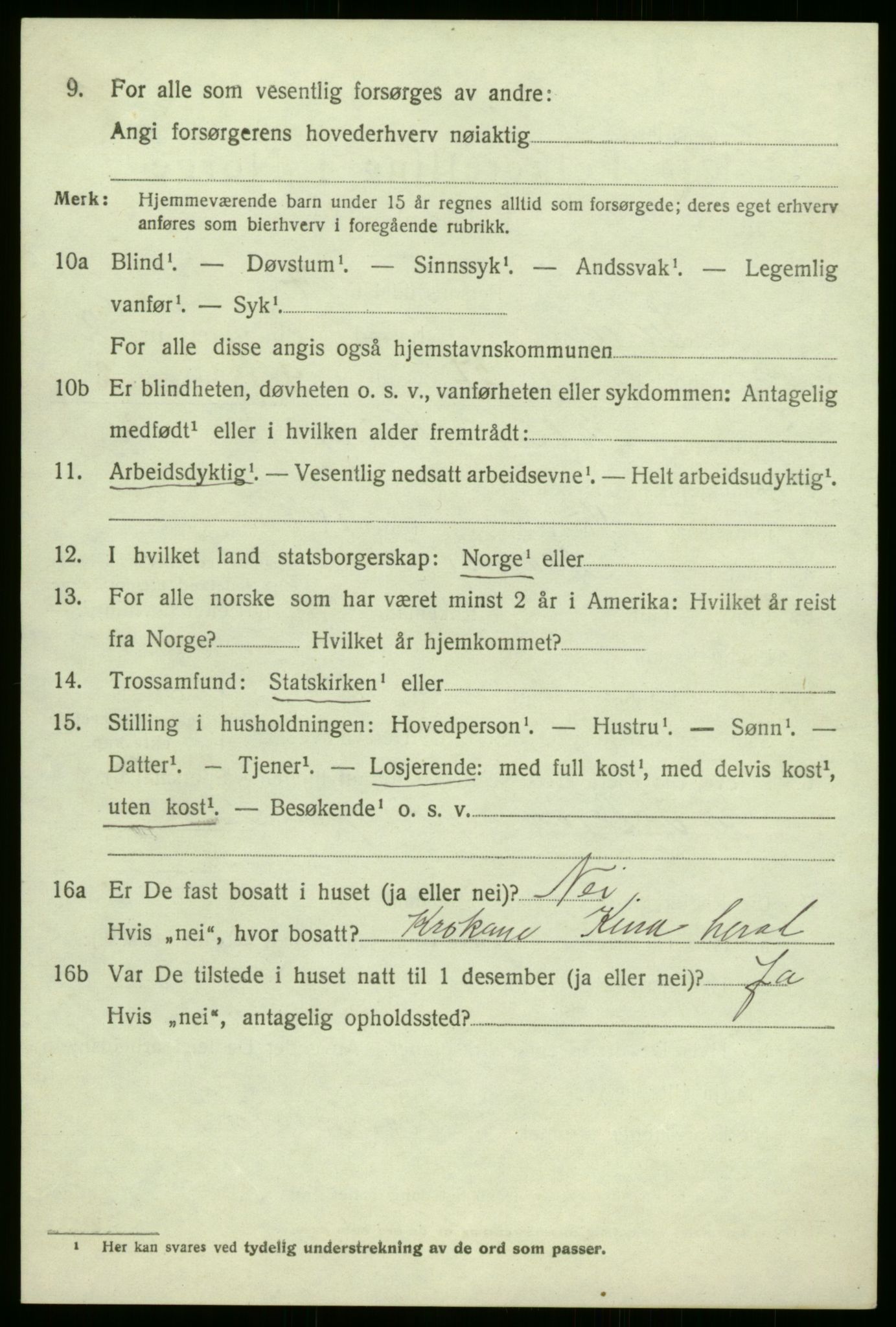 SAB, 1920 census for Solund, 1920, p. 1541