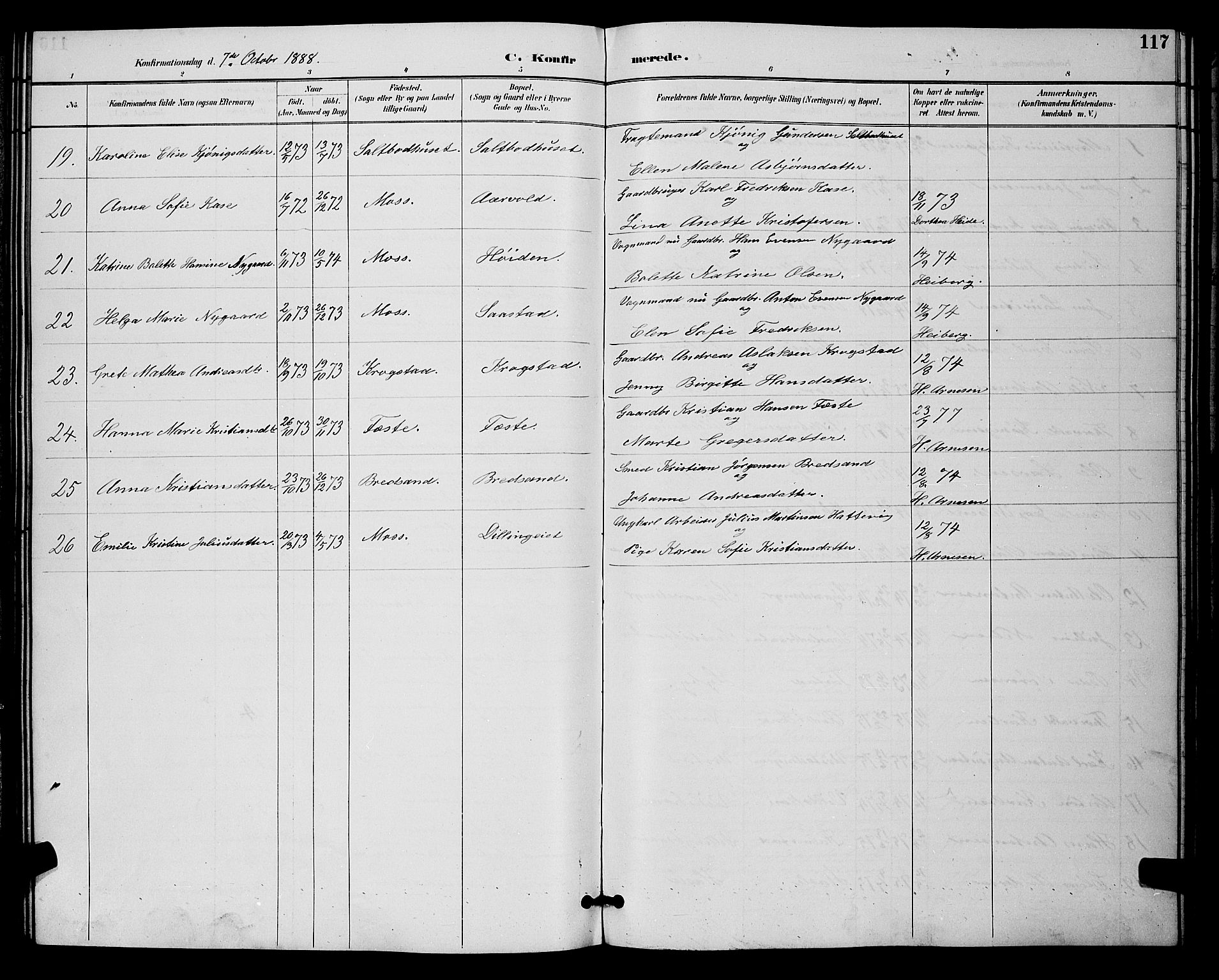 Rygge prestekontor Kirkebøker, AV/SAO-A-10084b/G/Ga/L0002: Parish register (copy) no. 2, 1887-1905, p. 117