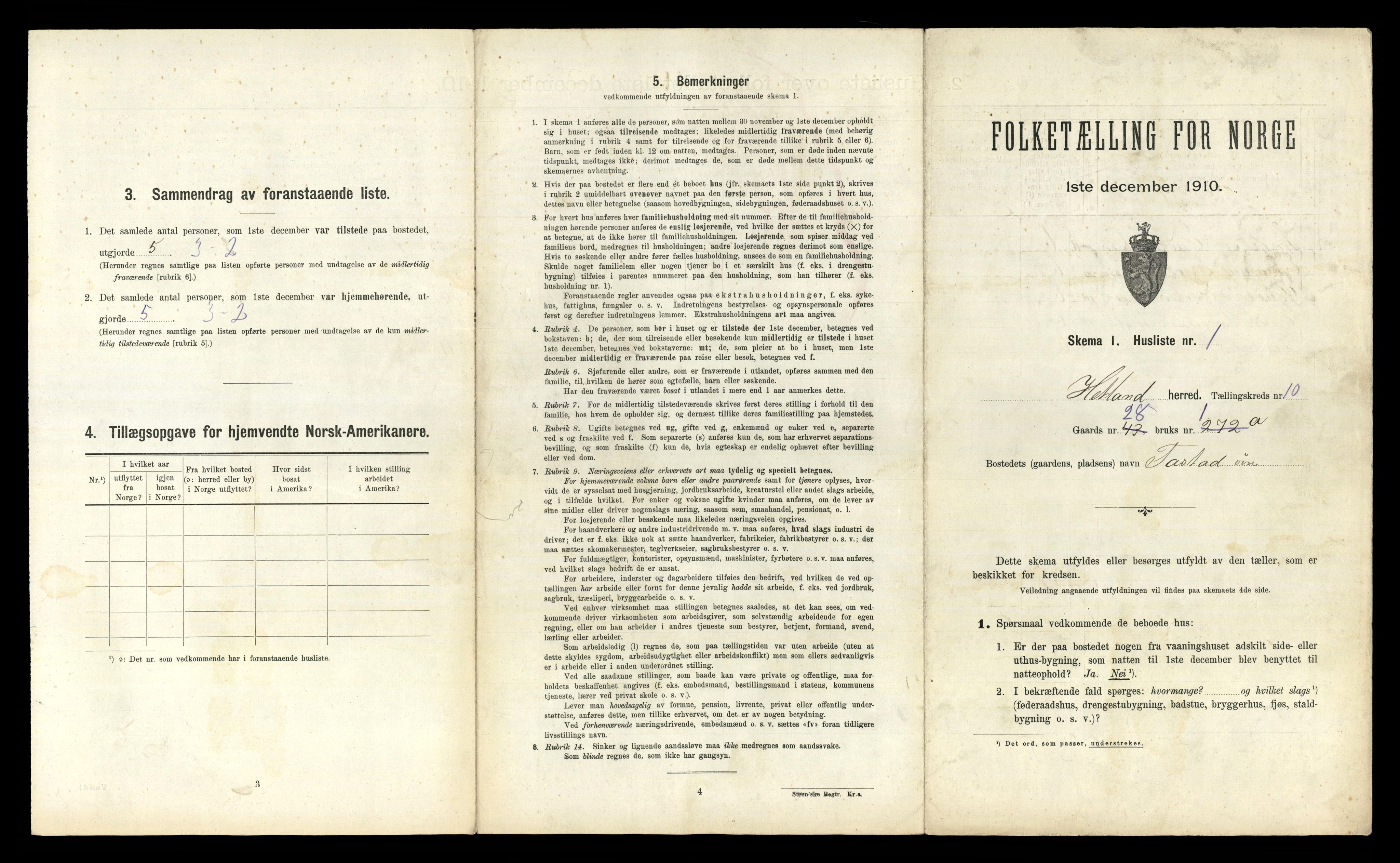 RA, 1910 census for Hetland, 1910, p. 1629