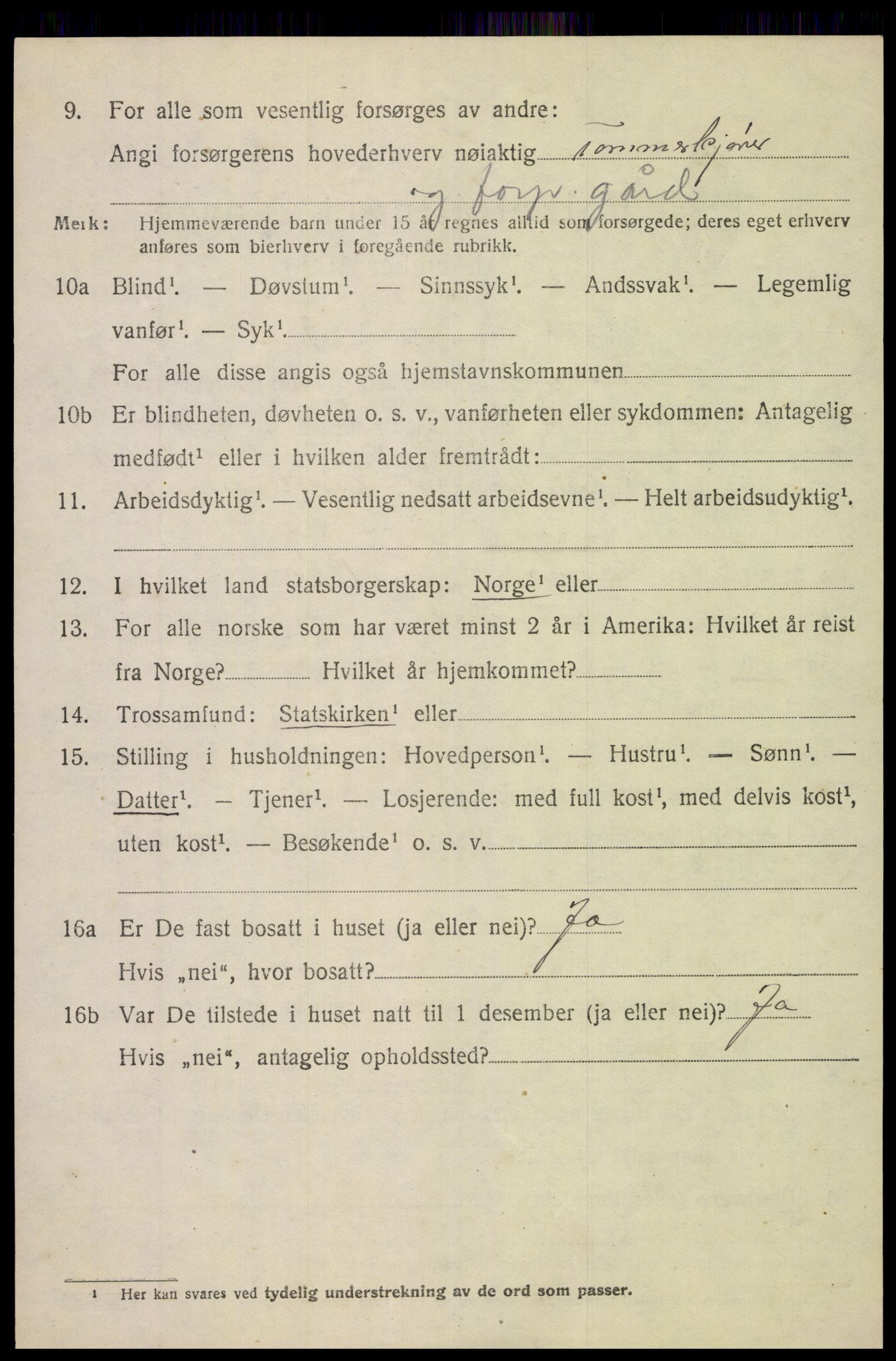 SAH, 1920 census for Etnedal, 1920, p. 2245