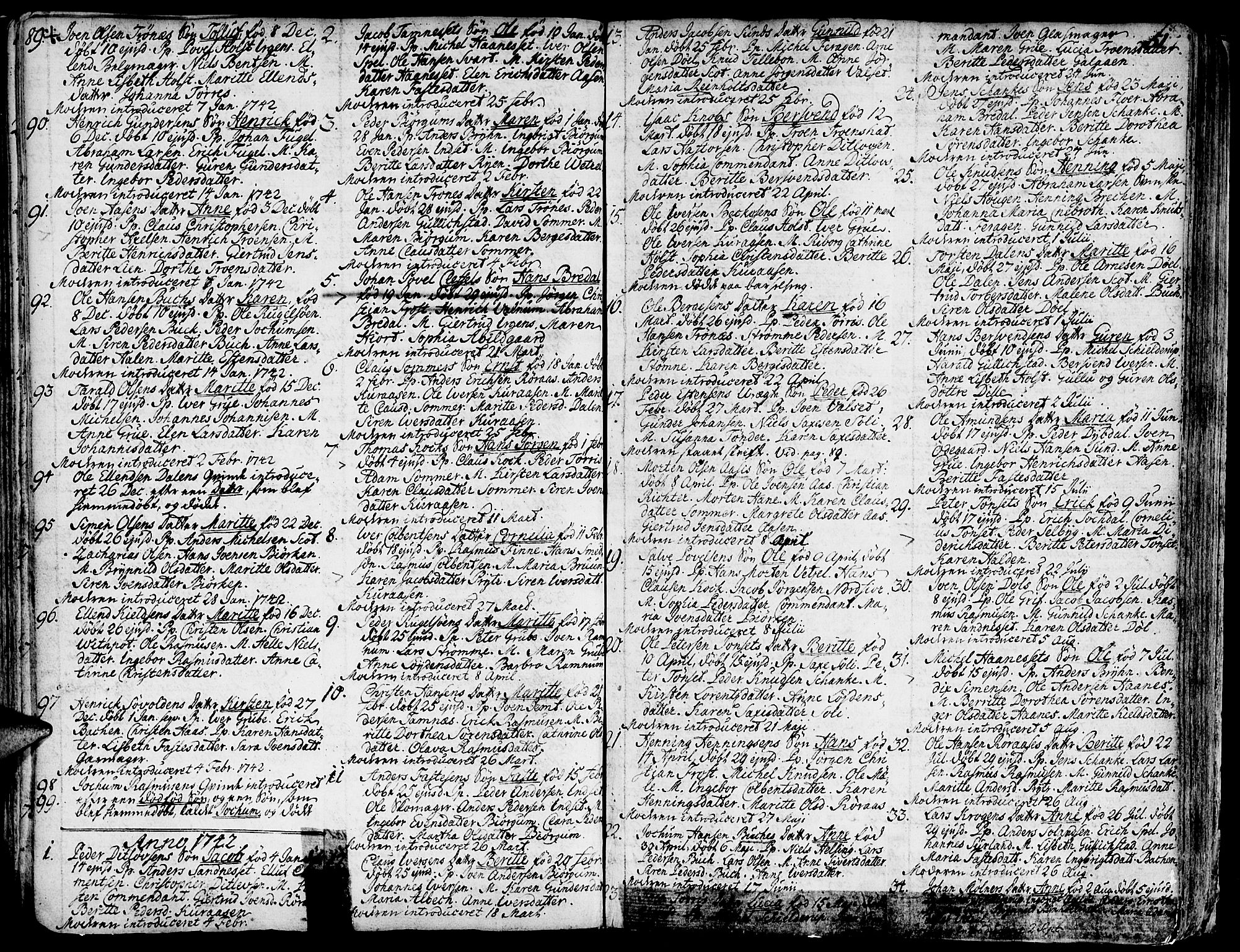Ministerialprotokoller, klokkerbøker og fødselsregistre - Sør-Trøndelag, AV/SAT-A-1456/681/L0925: Parish register (official) no. 681A03, 1727-1766, p. 51