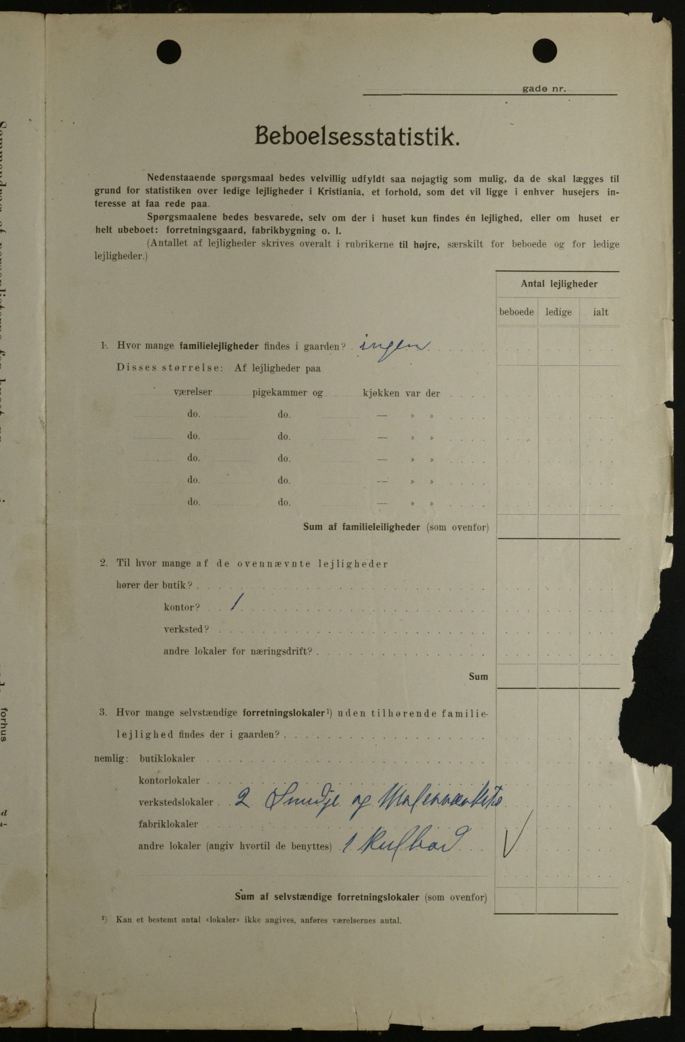 OBA, Municipal Census 1908 for Kristiania, 1908, p. 108933