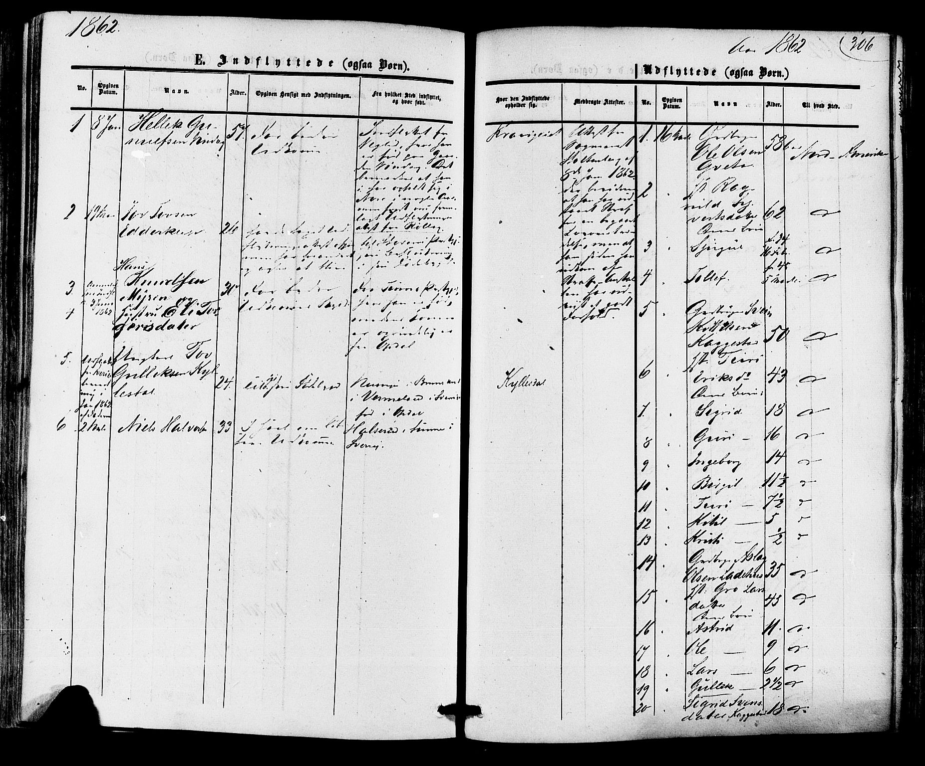 Nore kirkebøker, SAKO/A-238/F/Fa/L0003: Parish register (official) no. I 3, 1858-1866, p. 306