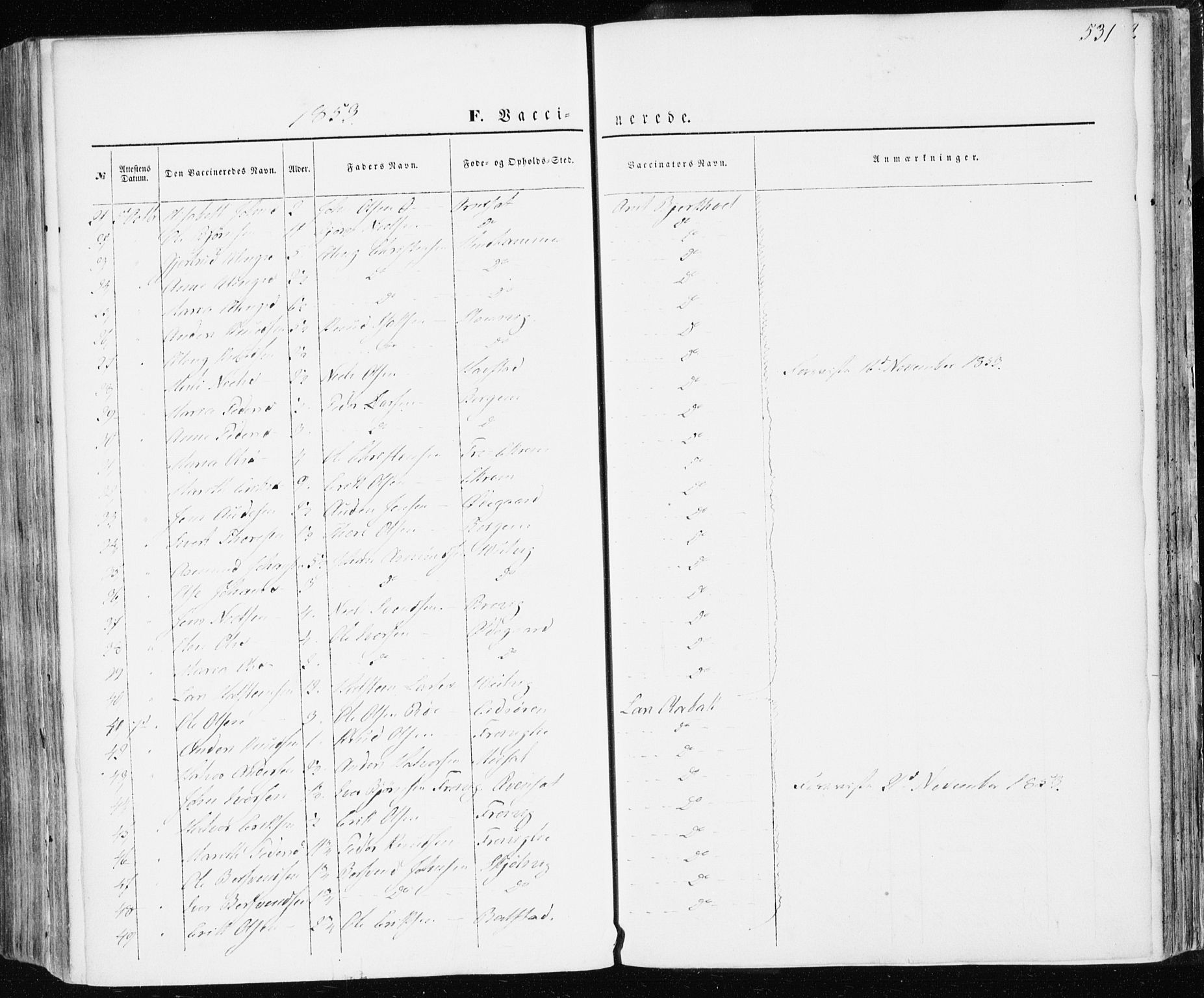 Ministerialprotokoller, klokkerbøker og fødselsregistre - Møre og Romsdal, AV/SAT-A-1454/586/L0984: Parish register (official) no. 586A10, 1844-1856, p. 531