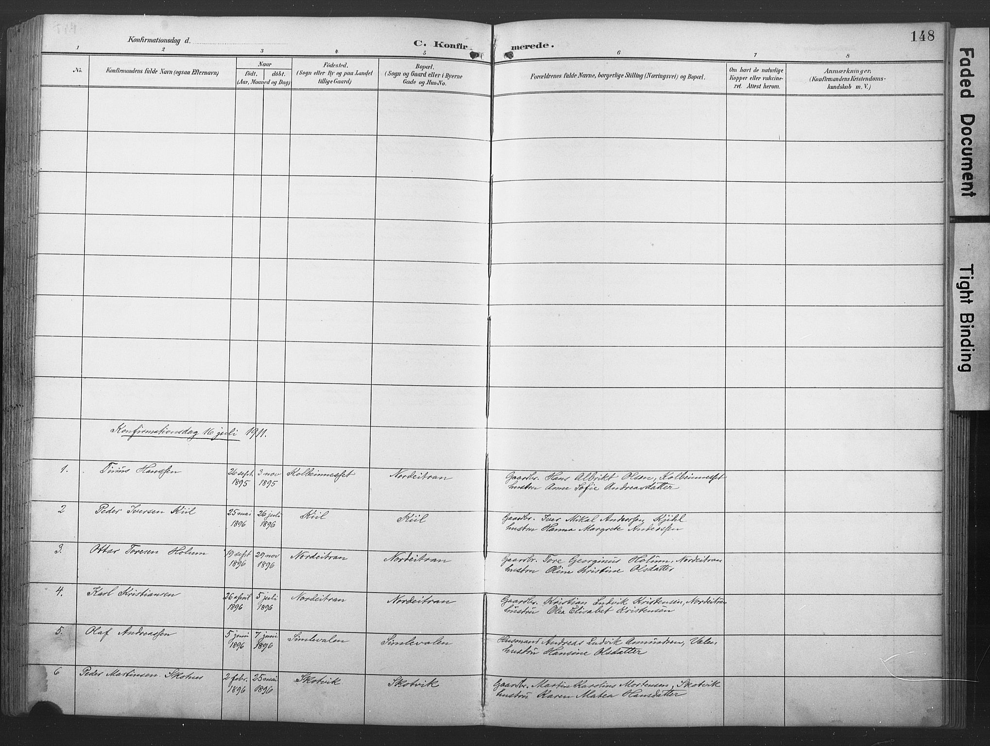 Ministerialprotokoller, klokkerbøker og fødselsregistre - Nord-Trøndelag, SAT/A-1458/789/L0706: Parish register (copy) no. 789C01, 1888-1931, p. 148
