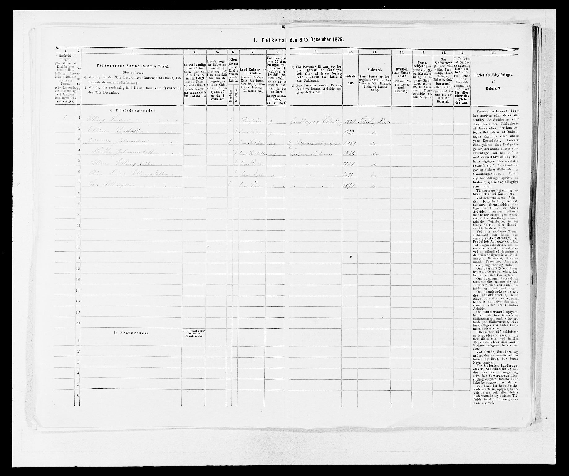 SAB, 1875 census for 1222P Fitjar, 1875, p. 804