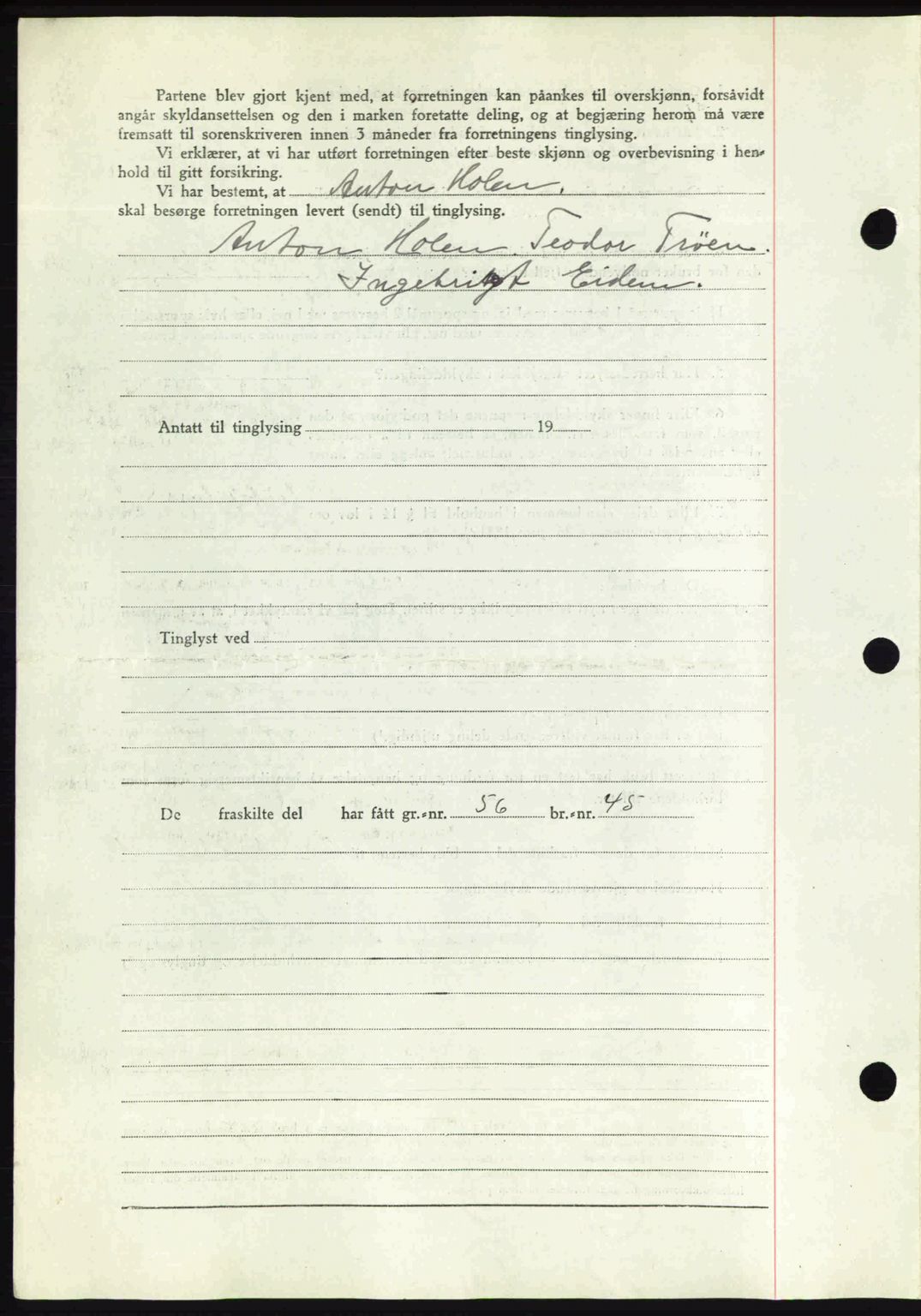 Romsdal sorenskriveri, AV/SAT-A-4149/1/2/2C: Mortgage book no. A10, 1941-1941, Diary no: : 1717/1941