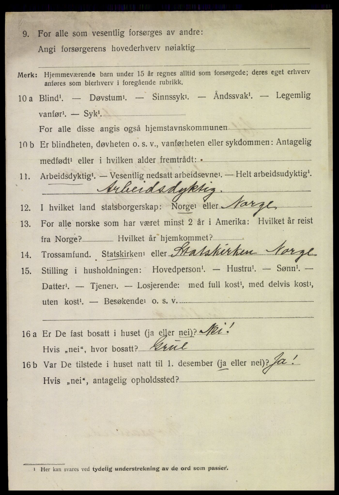 SAH, 1920 census for Hof, 1920, p. 7888